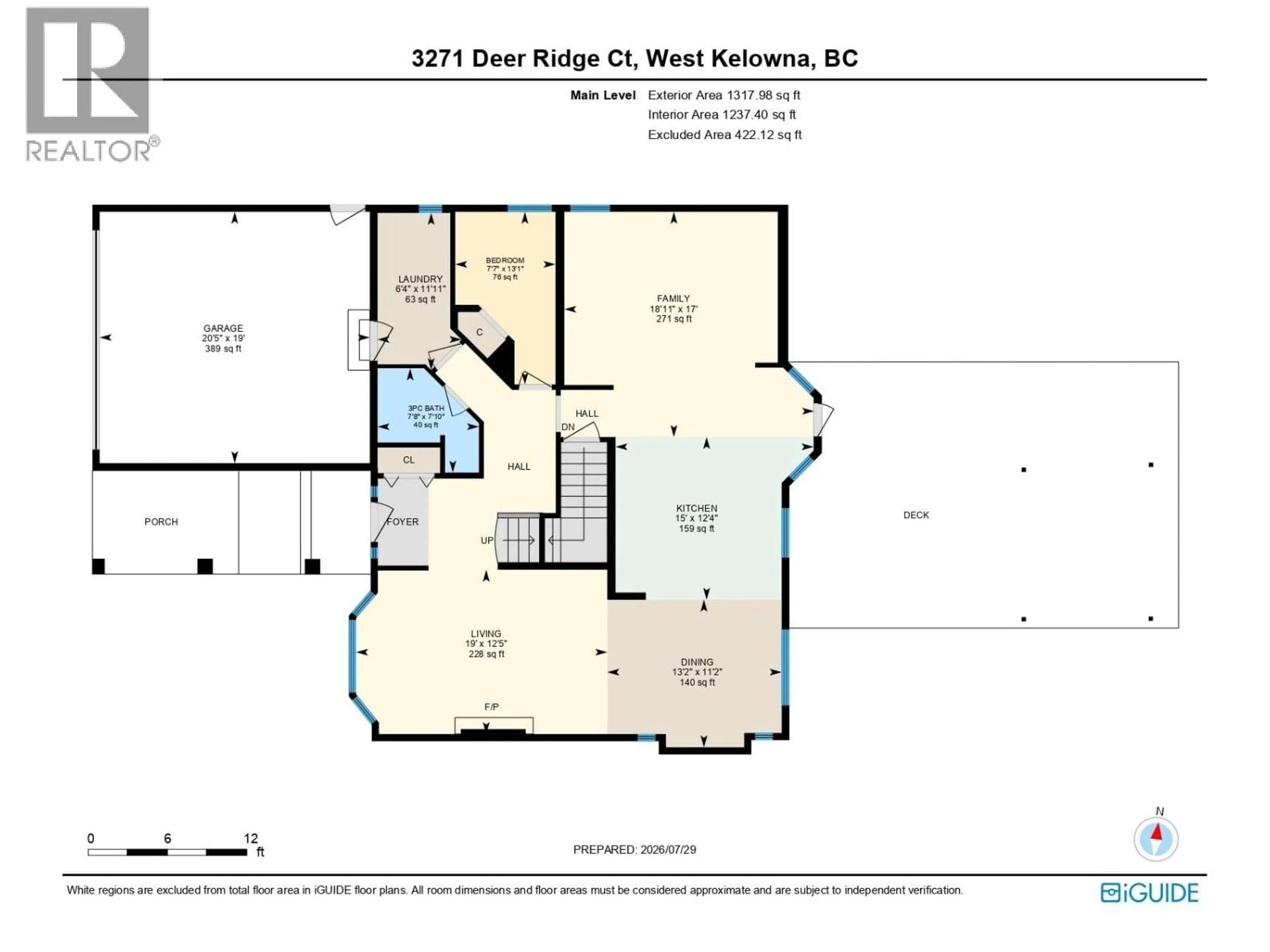 Floor plan for 3271 DEER RIDGE COURT, West Kelowna British Columbia V4T2R3