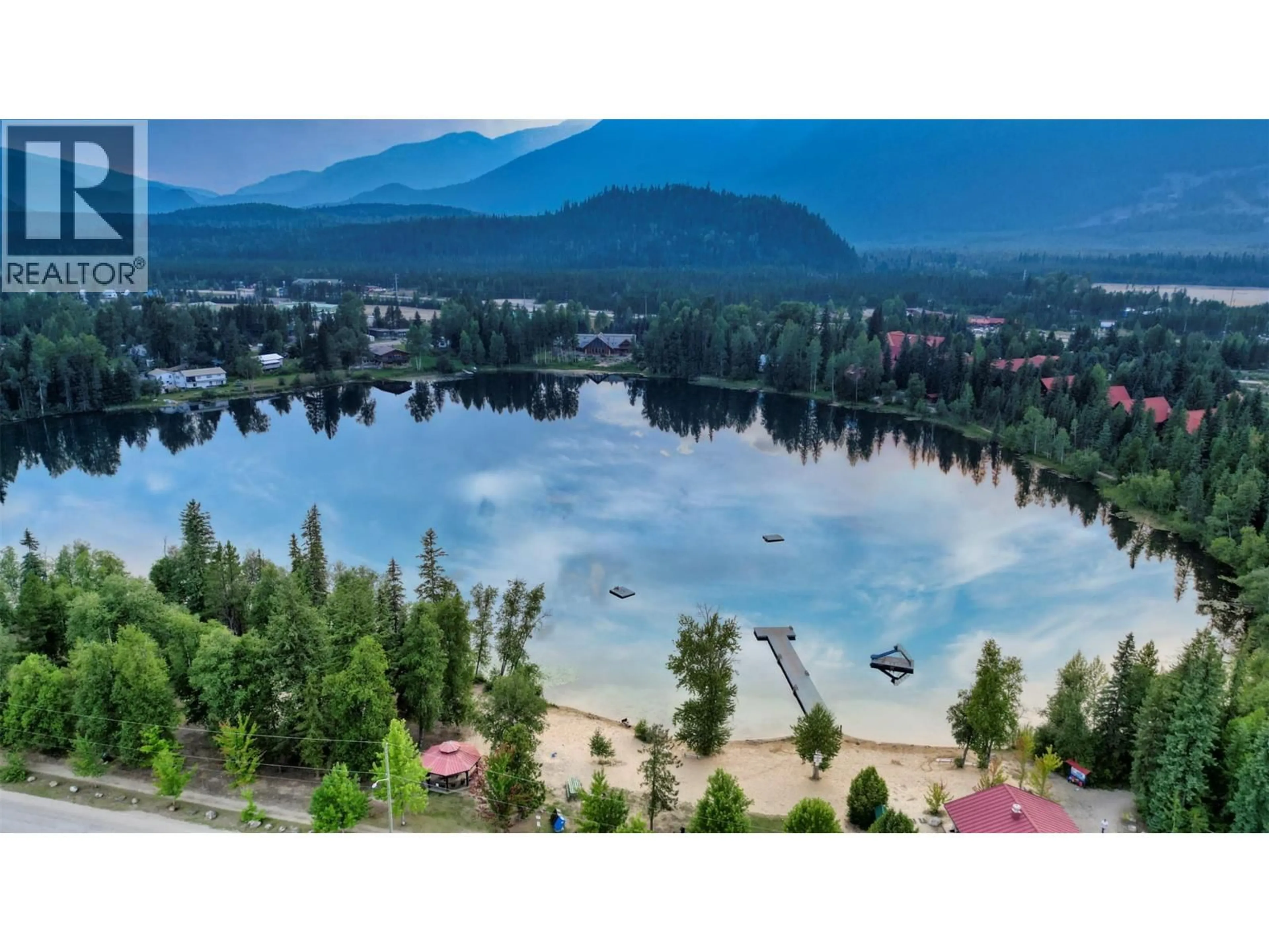 A pic from outside/outdoor area/front of a property/back of a property/a pic from drone, water/lake/river/ocean view for 906 HARRWOOD DRIVE, Blue River British Columbia V0E1J0