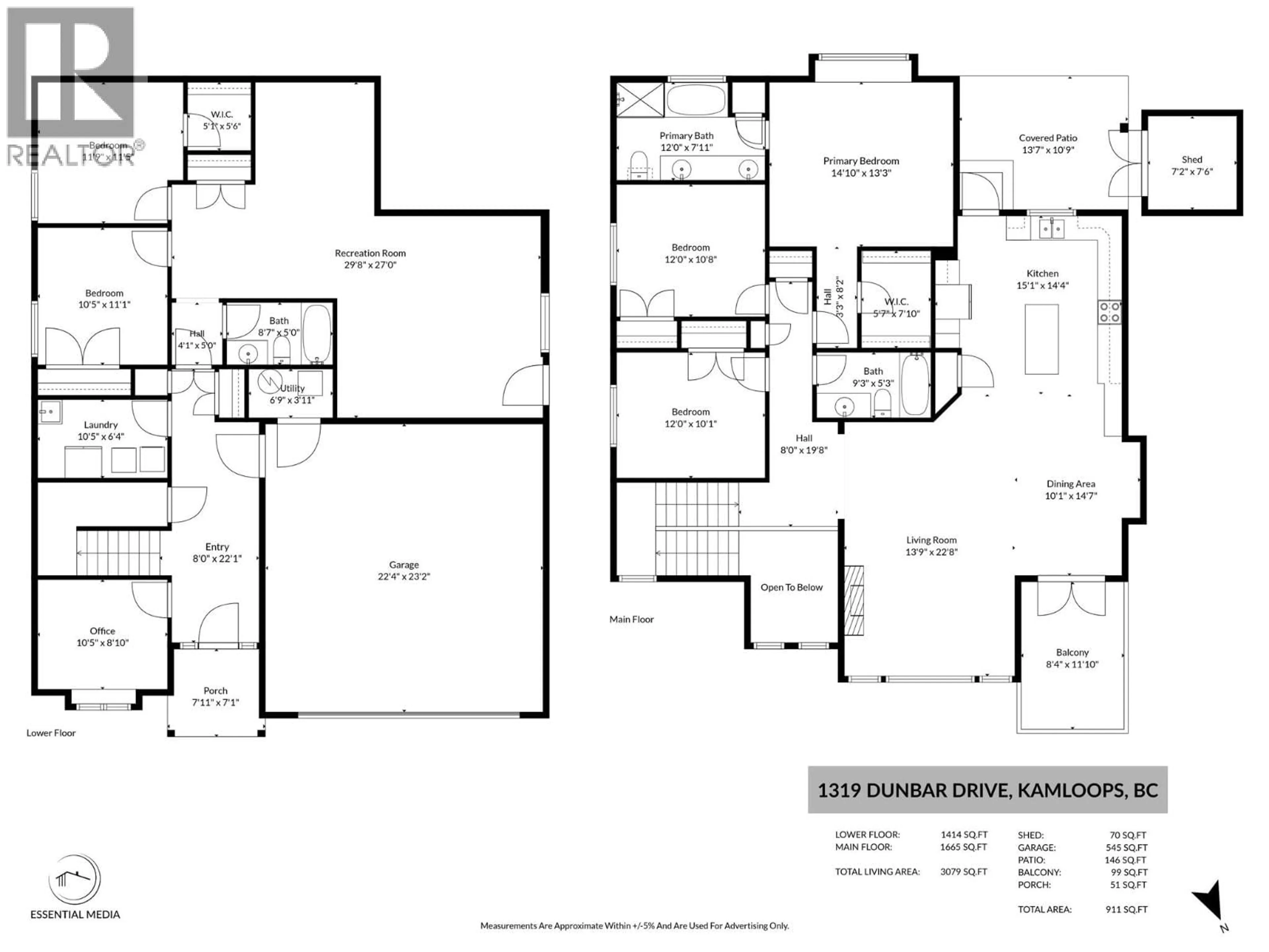Floor plan for 1319 DUNBAR DRIVE, Kamloops British Columbia V1S0C6