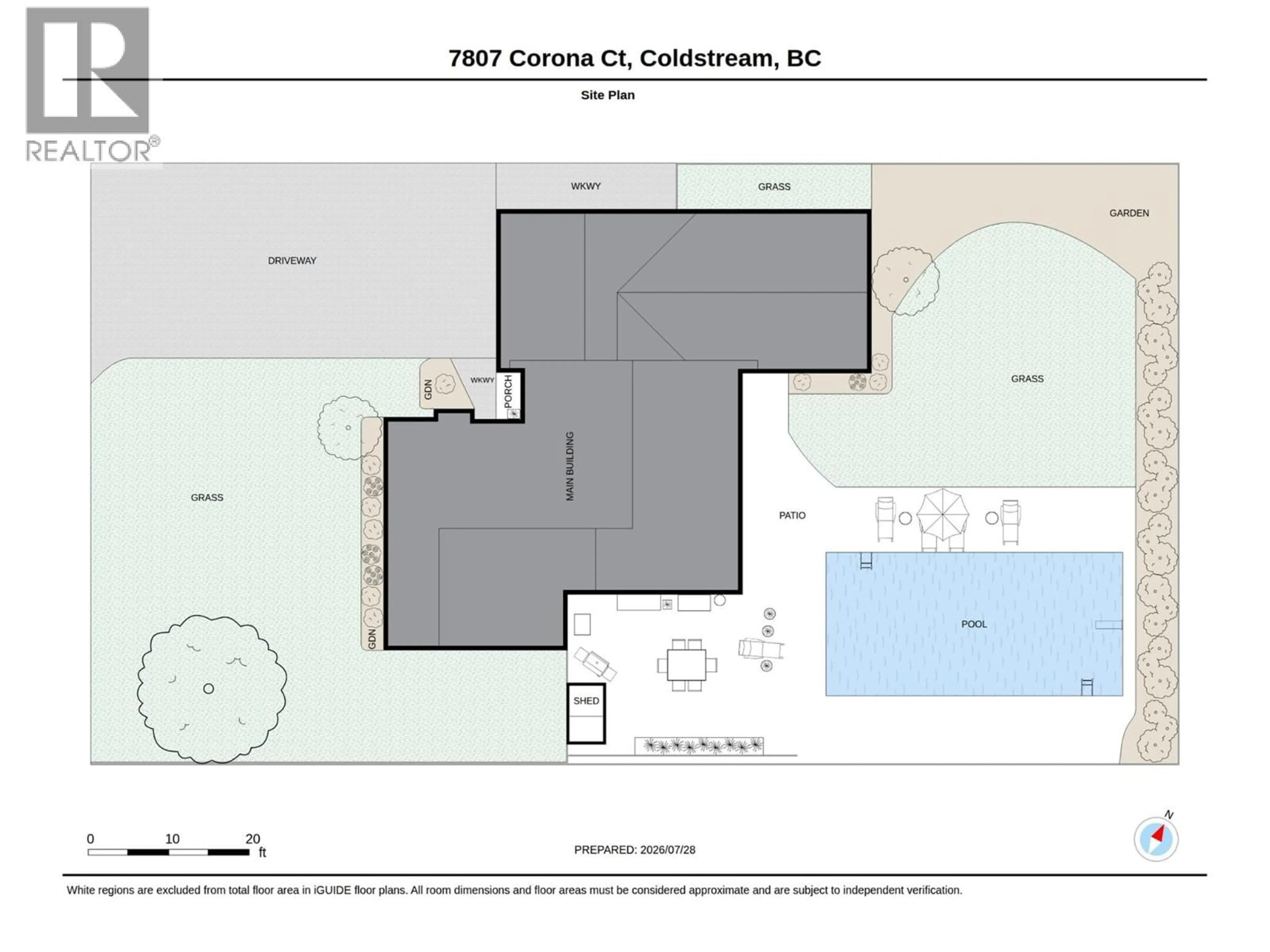 Floor plan for 7807 CORONA COURT, Coldstream British Columbia V1B2C2