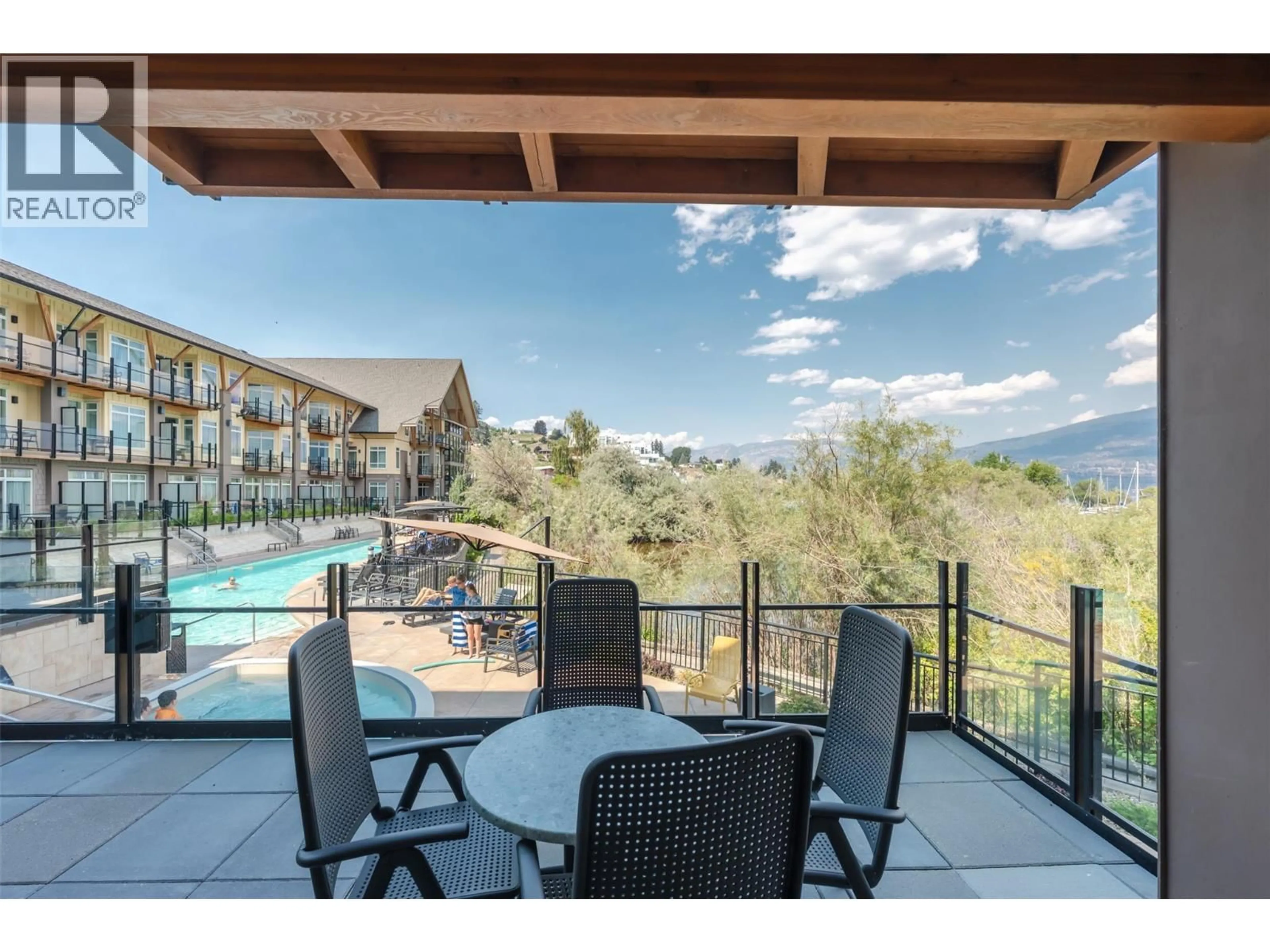 Patio, mountain view for 104 - 13011 LAKESHORE DRIVE SOUTH, Summerland British Columbia V0H1Z1