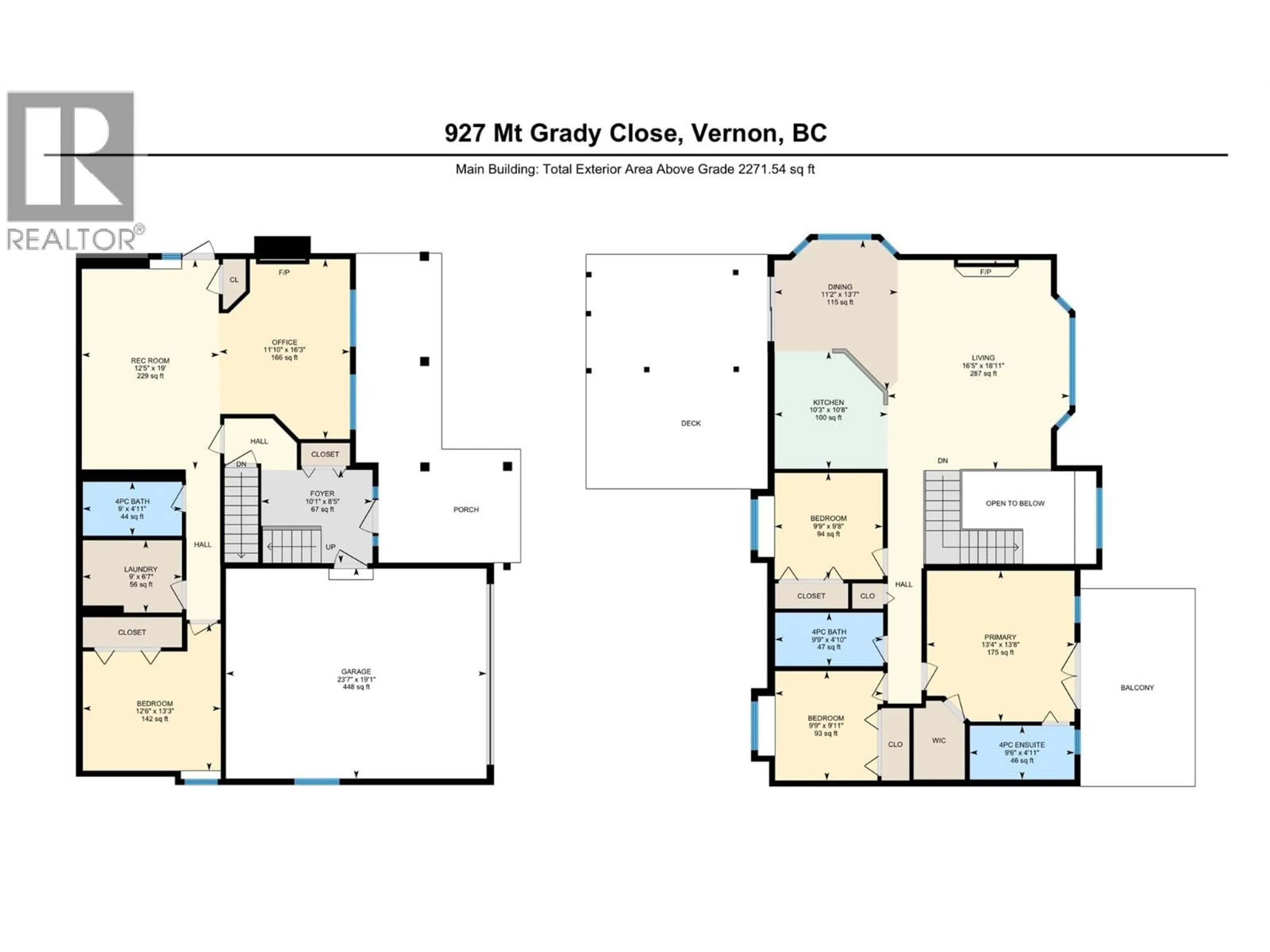 Floor plan for 927 MT. GRADY CLOSE, Vernon British Columbia V1B4B6