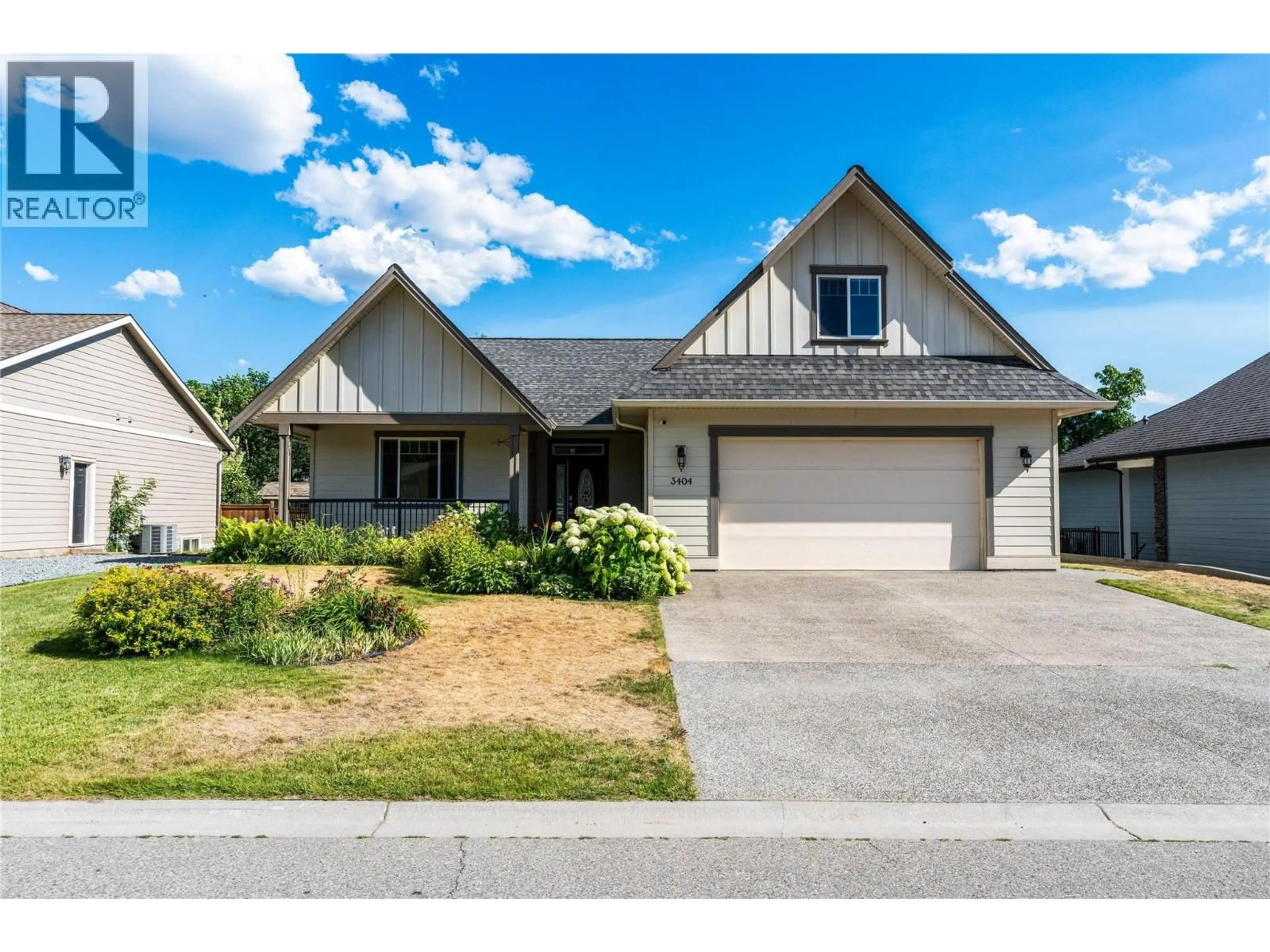 Home with vinyl exterior material, street for 3404 MCKECHNIE DRIVE, Armstrong British Columbia V4Y0X6