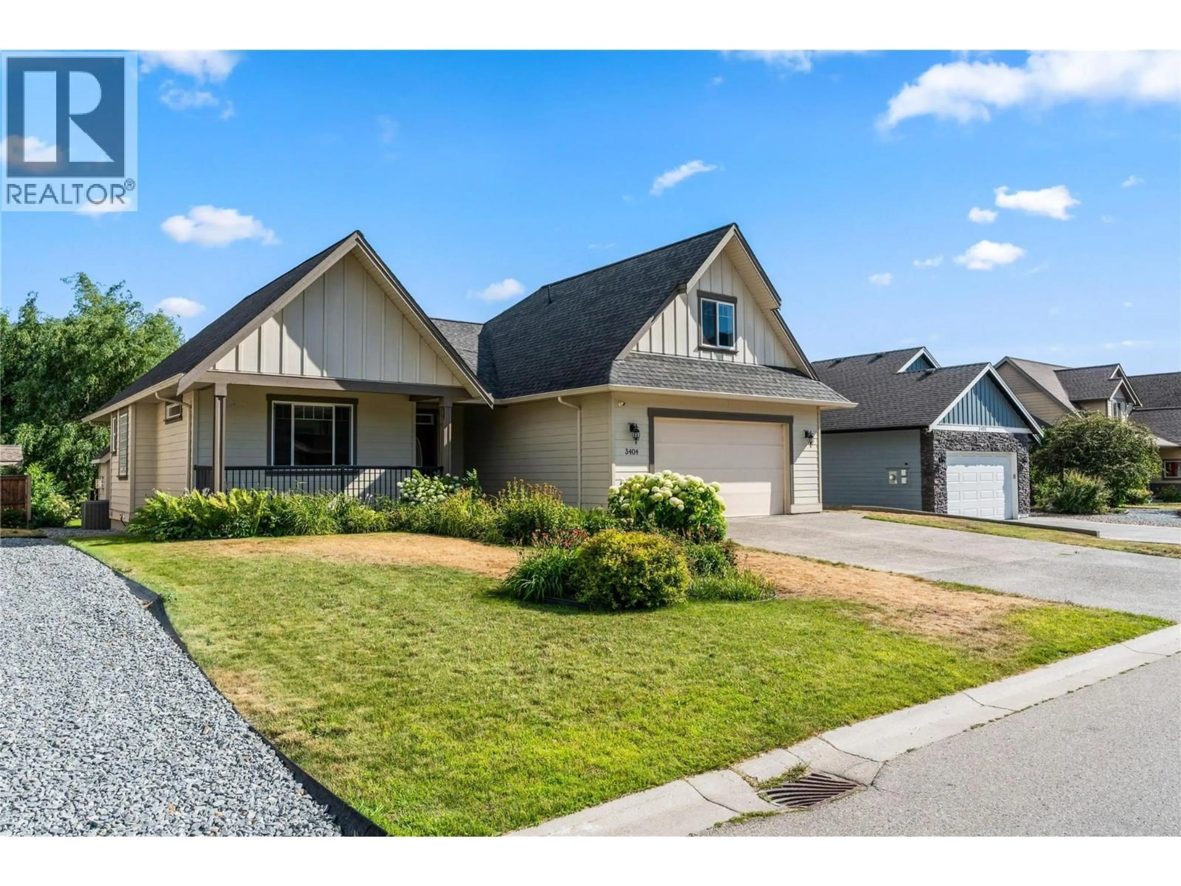 Home with vinyl exterior material, street for 3404 MCKECHNIE DRIVE, Armstrong British Columbia V4Y0X6