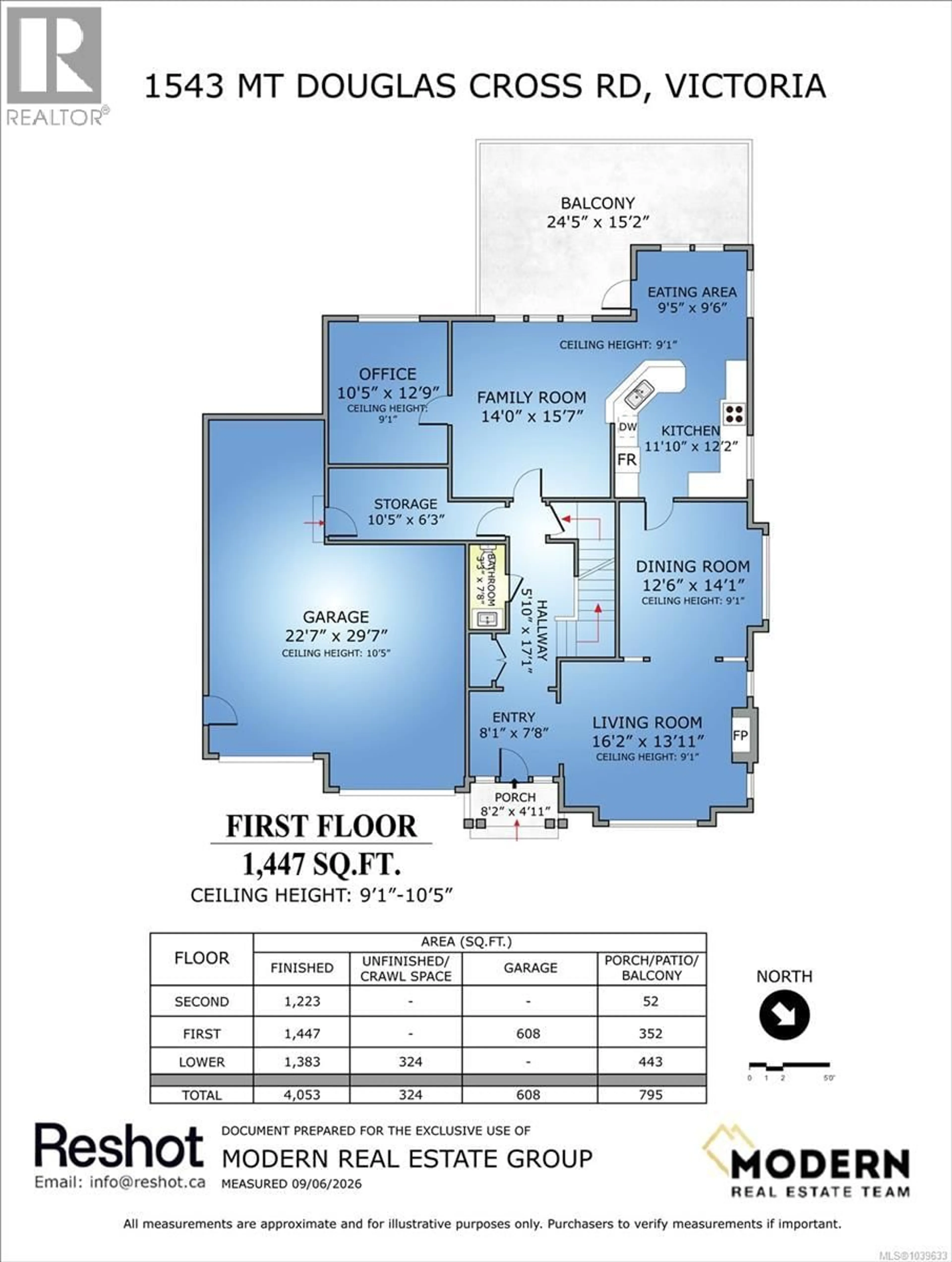 Floor plan for 1543 MT. DOUGLAS CROSS ROAD, Saanich British Columbia V8N1Z9