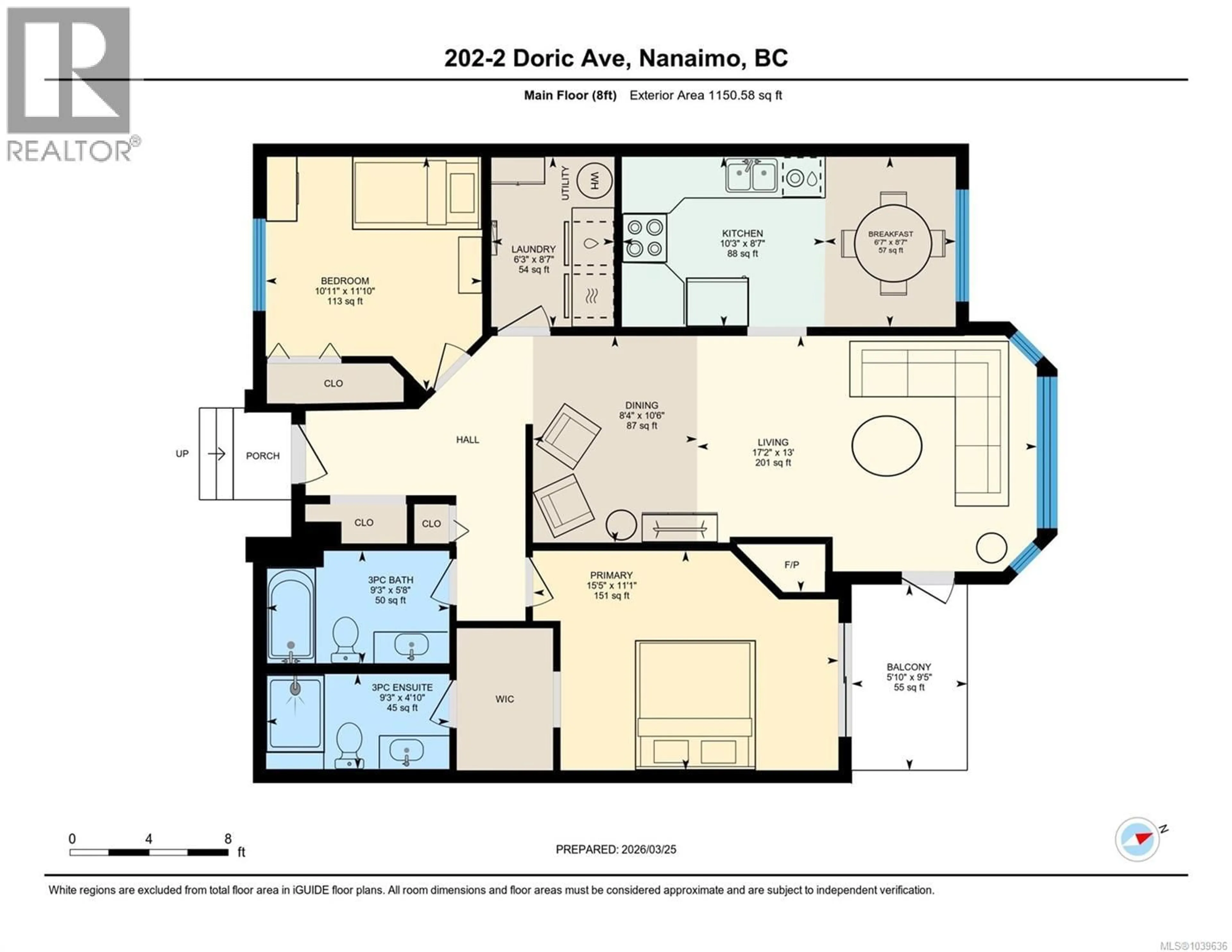 Floor plan for 202 - 2 DORIC AVENUE, Nanaimo British Columbia V9R3N1