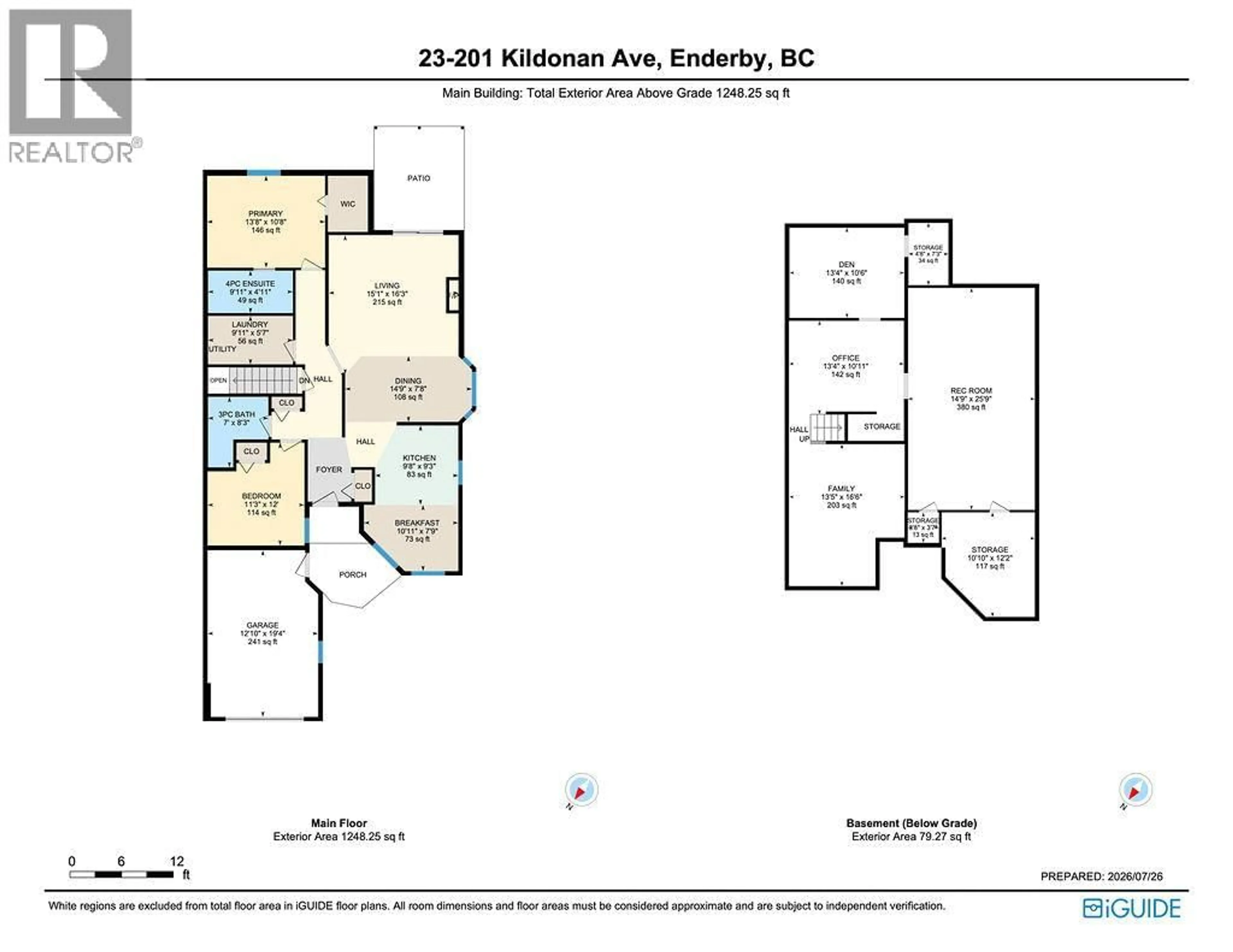 Floor plan for 23 - 201 KILDONAN AVENUE, Enderby British Columbia V4Y4M8