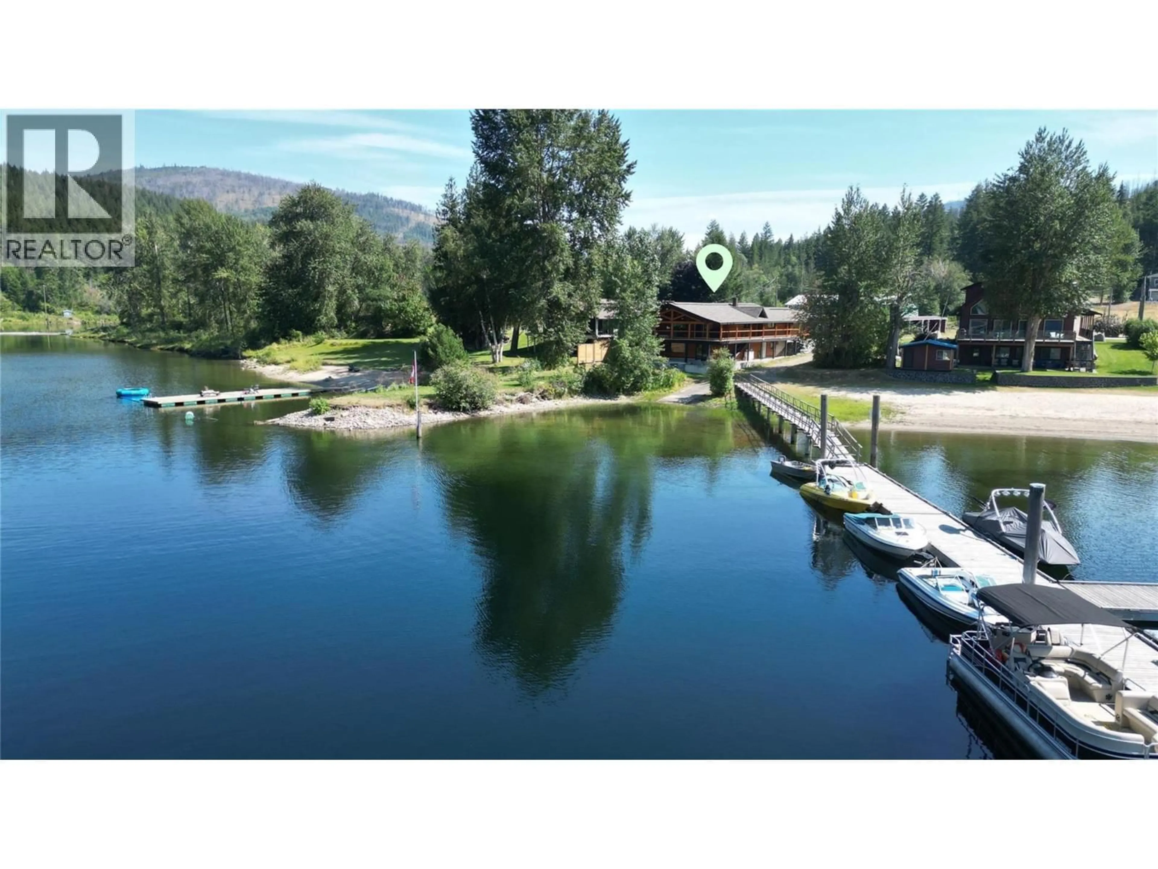 A pic from outside/outdoor area/front of a property/back of a property/a pic from drone, water/lake/river/ocean view for 1 - 8758 HOLDING ROAD, Adams Lake British Columbia V0E1M2