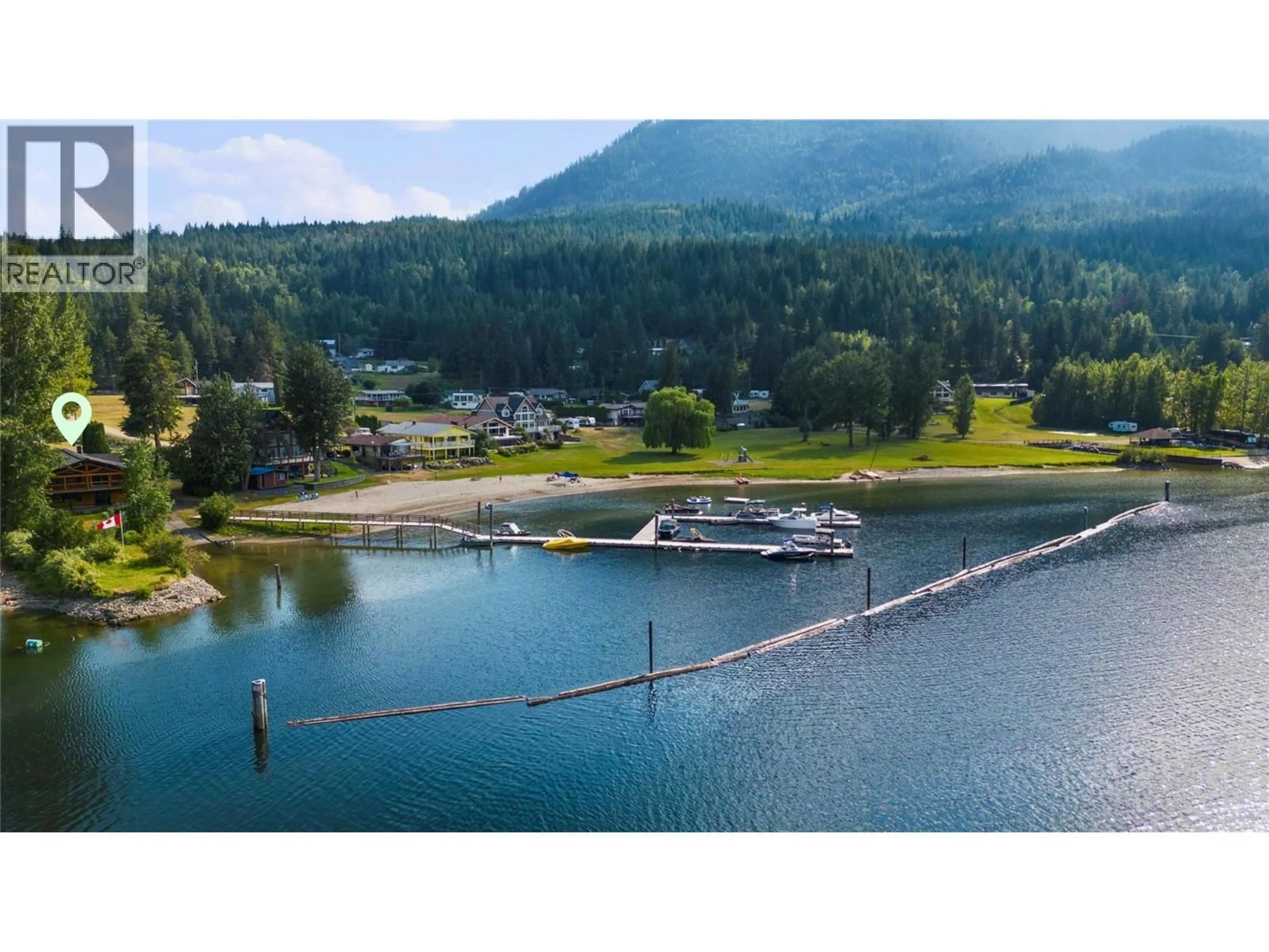 A pic from outside/outdoor area/front of a property/back of a property/a pic from drone, water/lake/river/ocean view for 1 - 8758 HOLDING ROAD, Adams Lake British Columbia V0E1M2