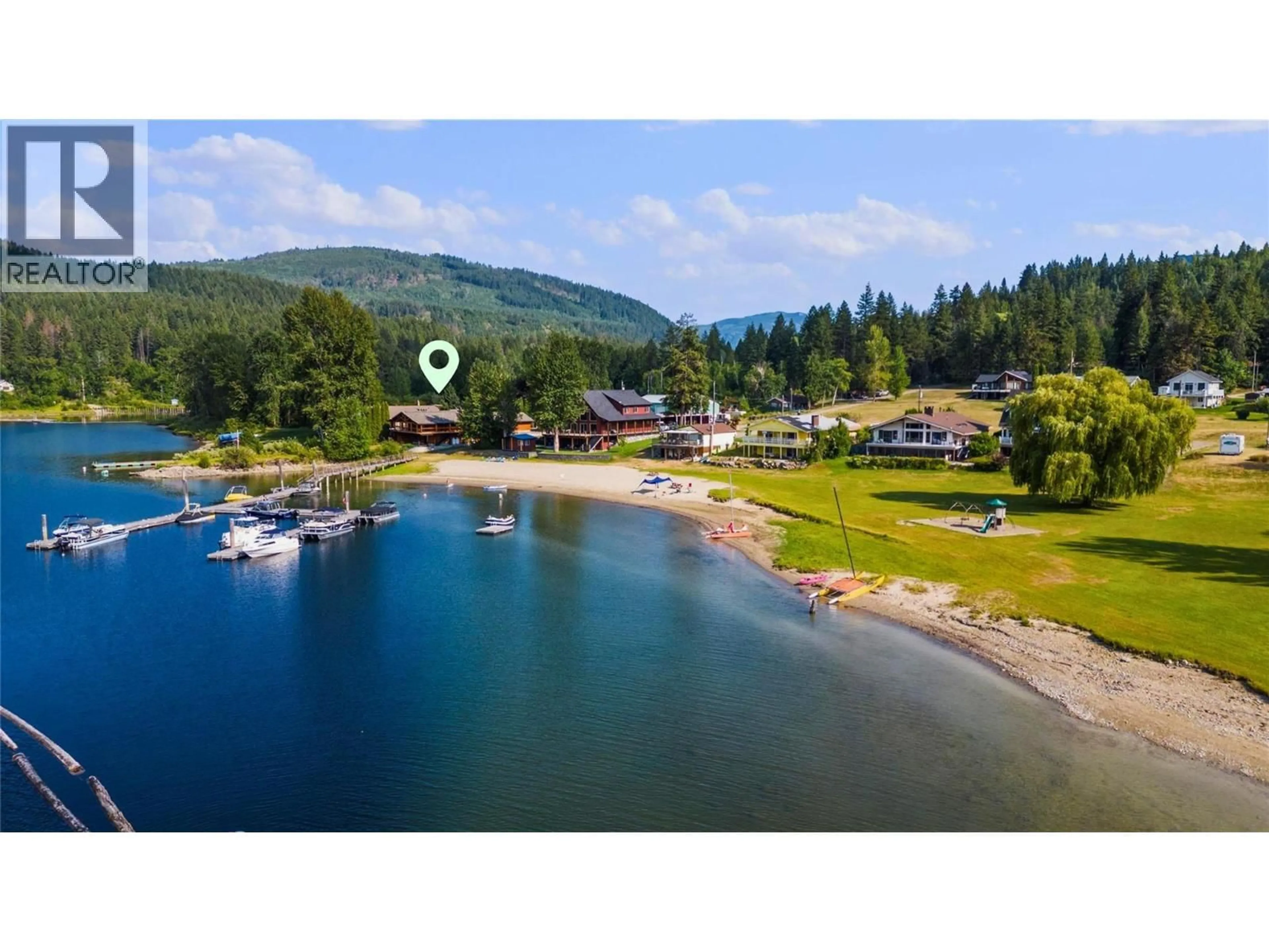 A pic from outside/outdoor area/front of a property/back of a property/a pic from drone, water/lake/river/ocean view for 1 - 8758 HOLDING ROAD, Adams Lake British Columbia V0E1M2