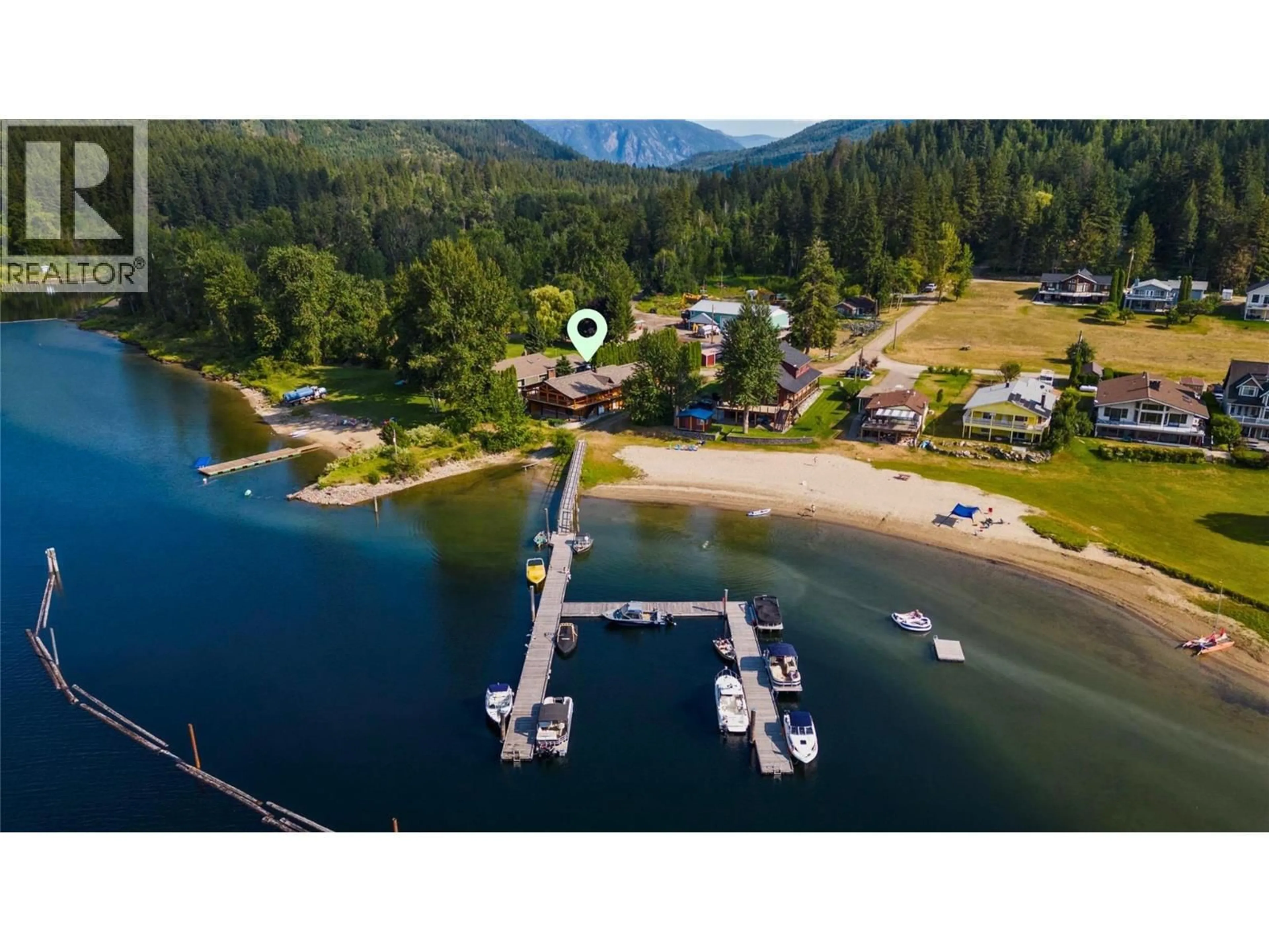 A pic from outside/outdoor area/front of a property/back of a property/a pic from drone, water/lake/river/ocean view for 1 - 8758 HOLDING ROAD, Adams Lake British Columbia V0E1M2