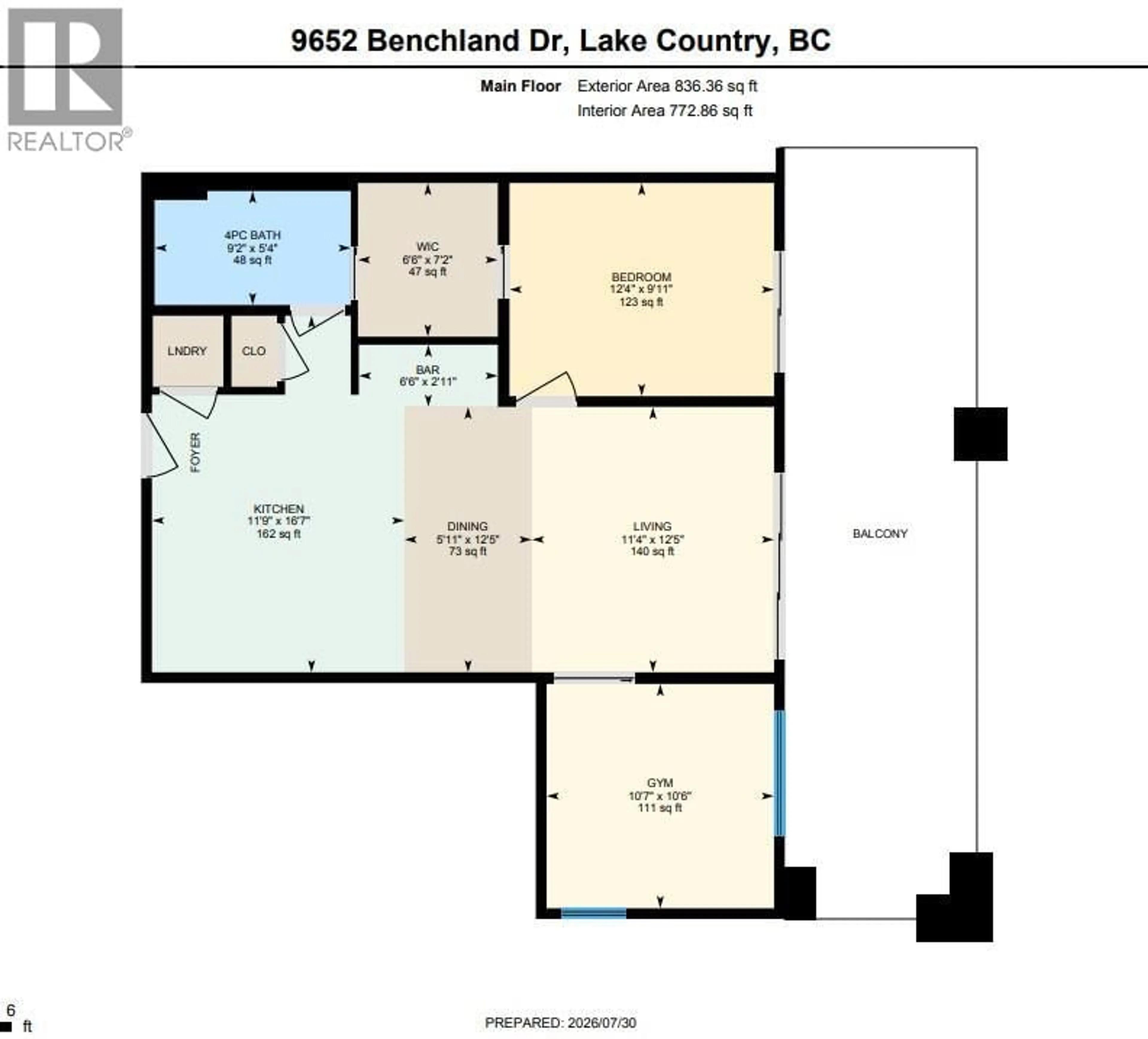Floor plan for 209 - 9652 BENCHLAND DRIVE, Lake Country British Columbia V4V1N3