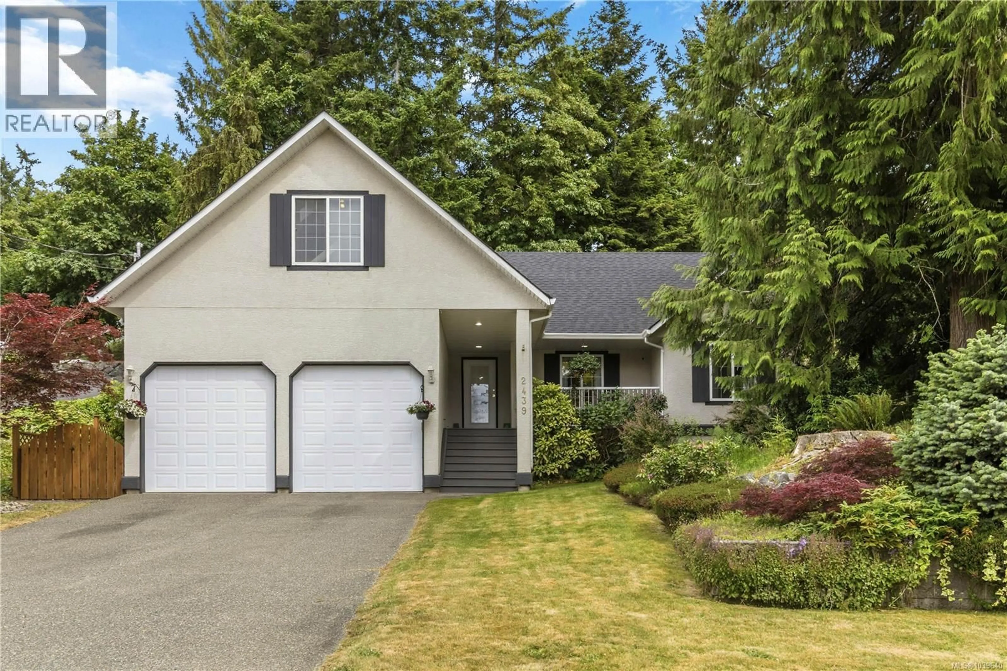 Home with vinyl exterior material, street for 2439 GALLAND ROAD, Shawnigan Lake British Columbia V0R2W2