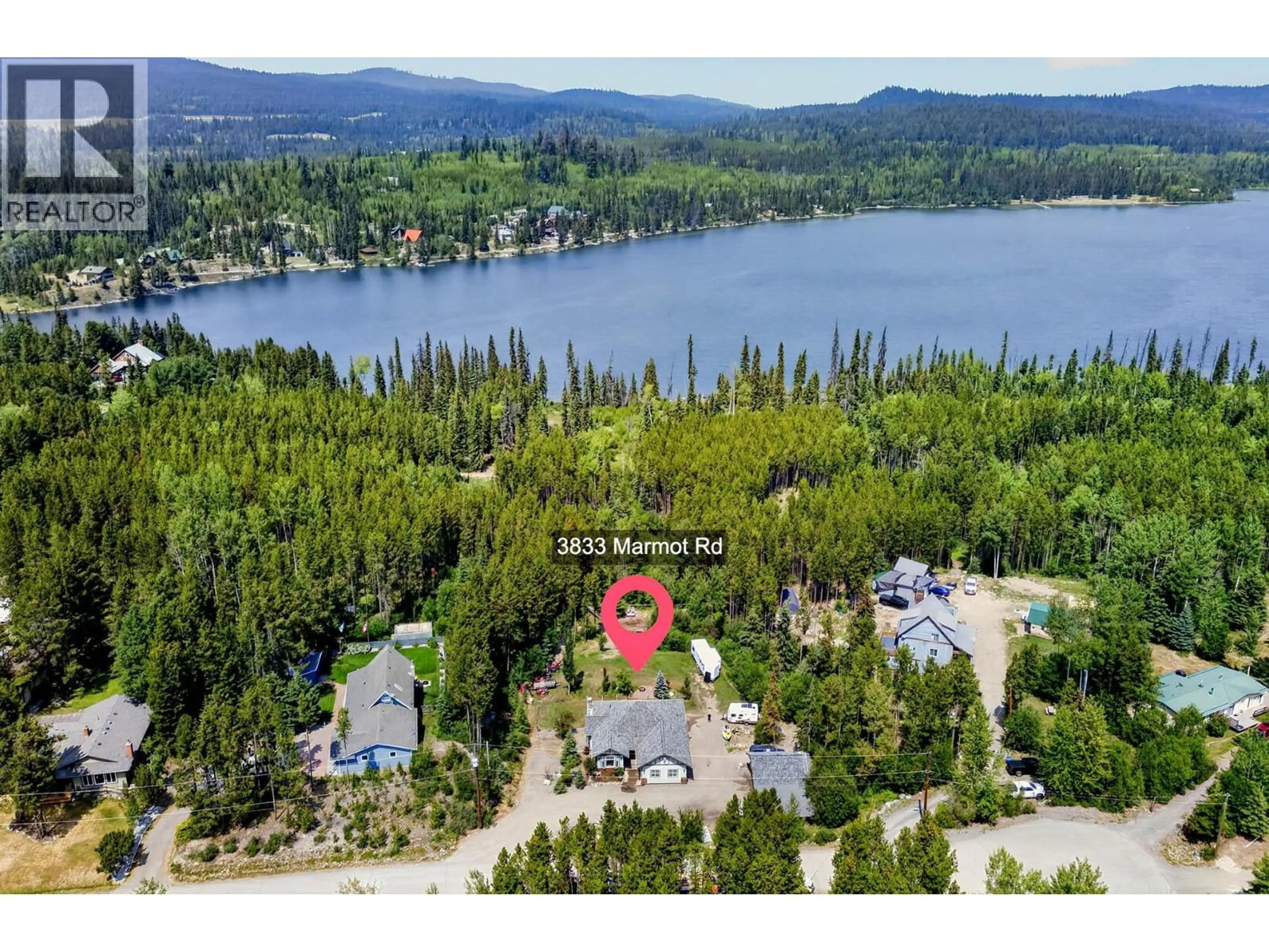 A pic from outside/outdoor area/front of a property/back of a property/a pic from drone, water/lake/river/ocean view for 3833 MARMOT ROAD, Kamloops British Columbia V1S1Y8