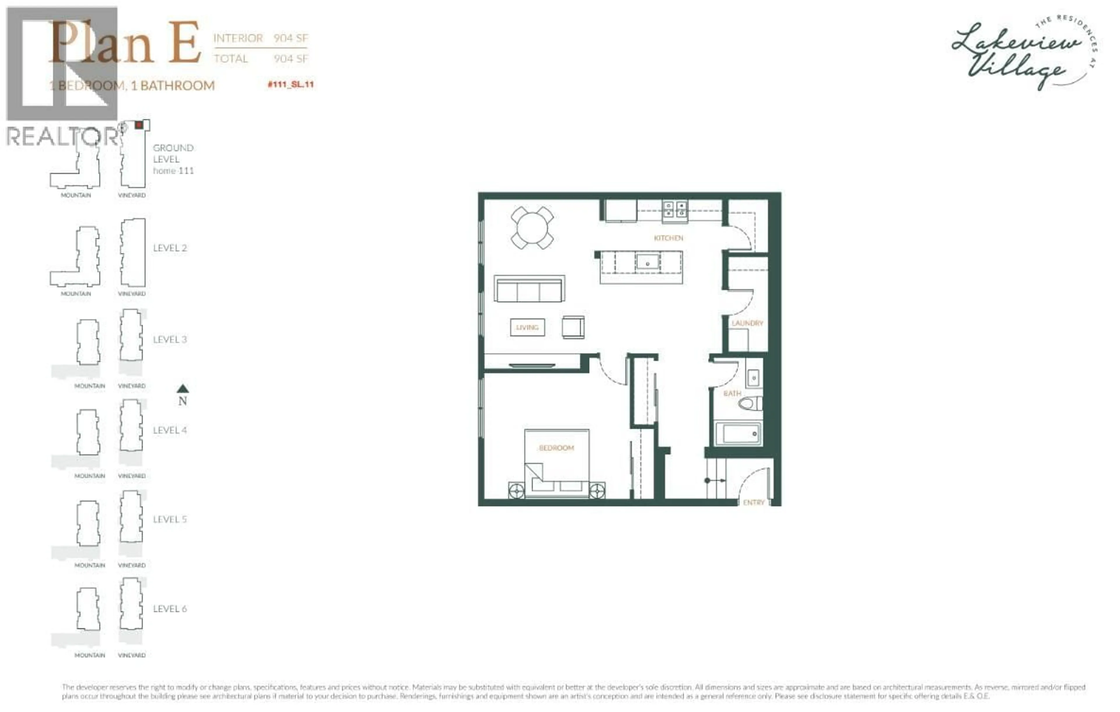 Floor plan for 111 - 2780 OLALLA ROAD, West Kelowna British Columbia V1Z2A9