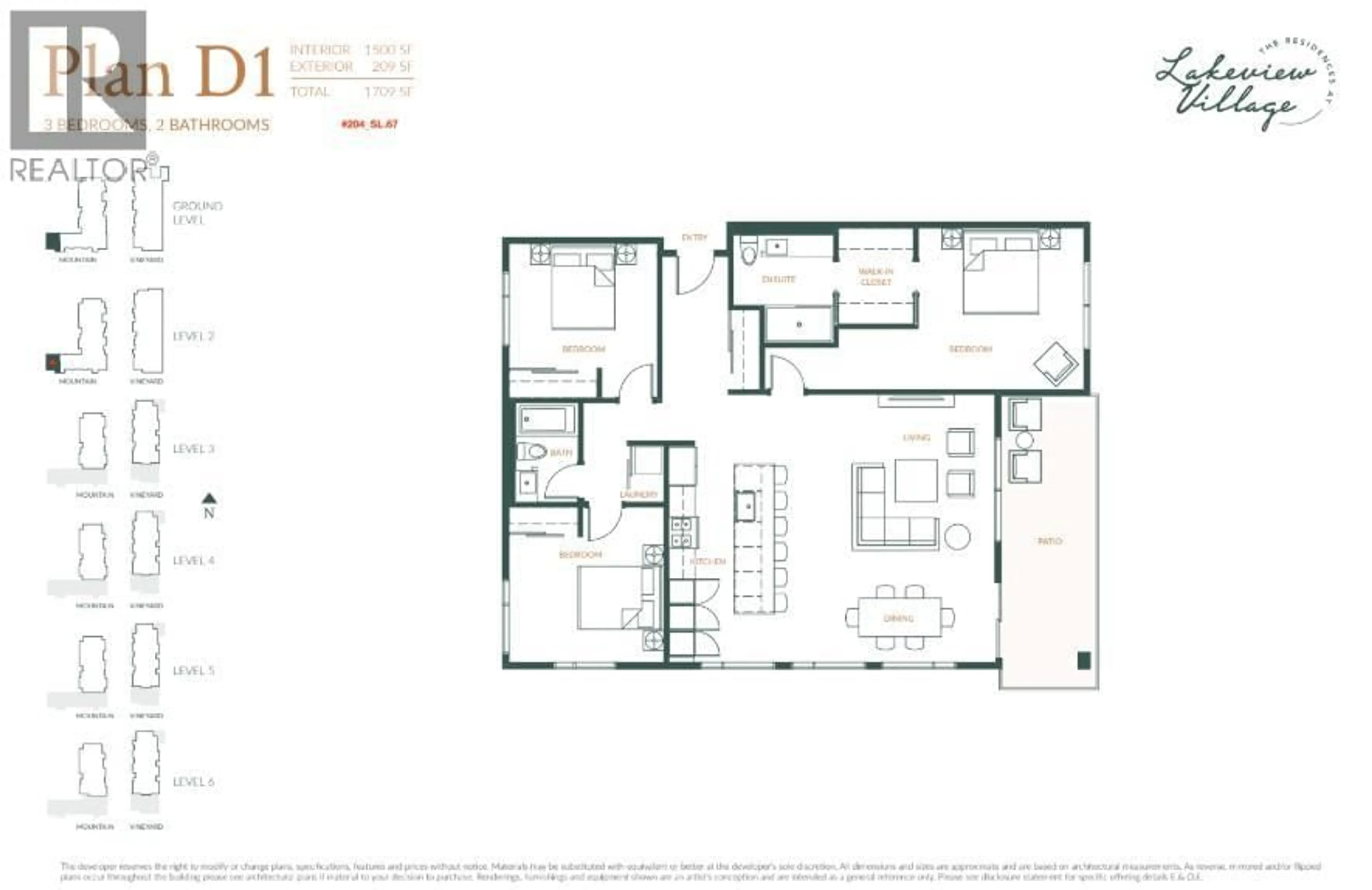 Floor plan for 204 - 2760 OLALLA ROAD, West Kelowna British Columbia V1Z2A9