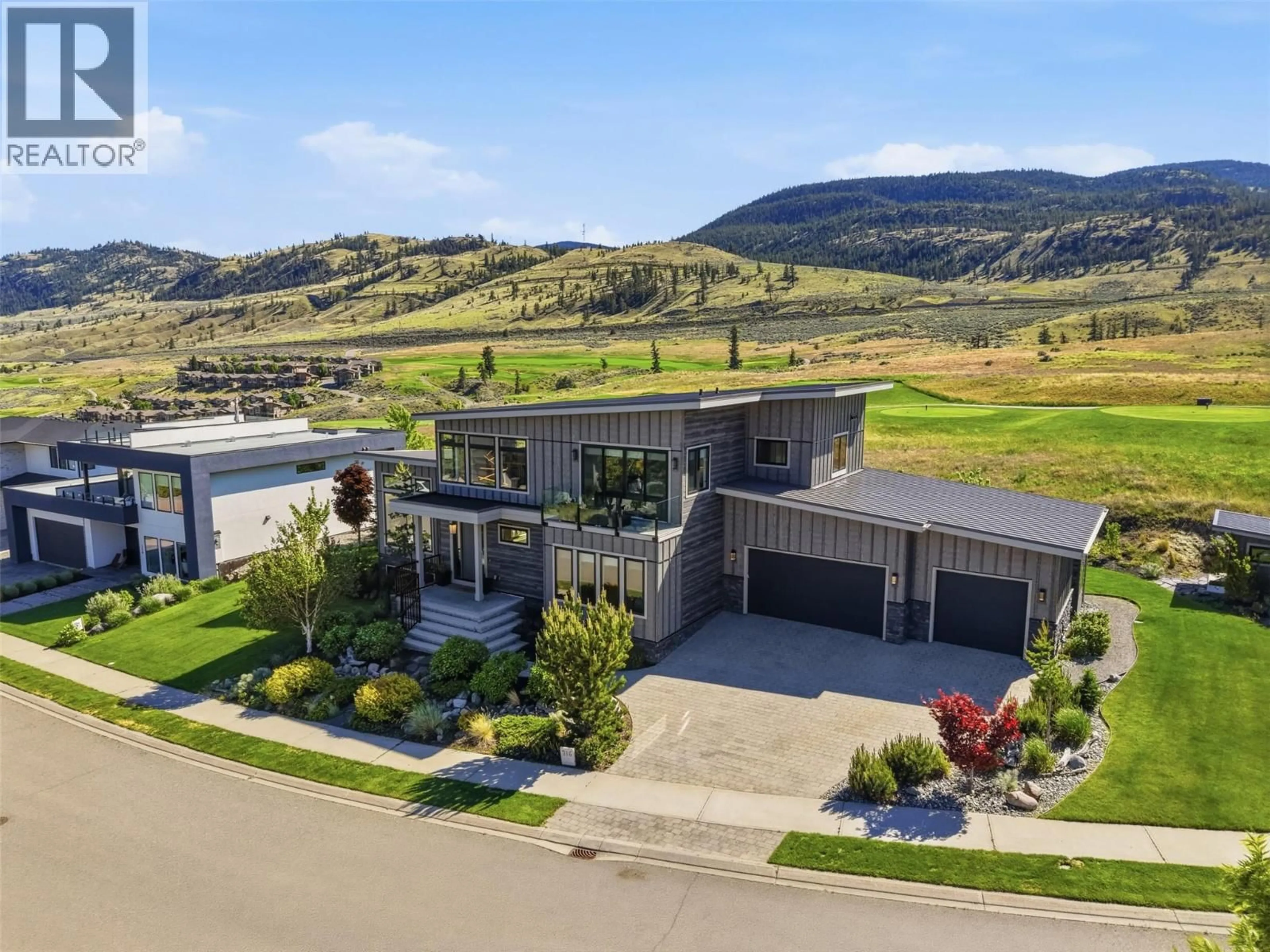 A pic from outside/outdoor area/front of a property/back of a property/a pic from drone, mountain view for 316 HOLLOWAY DRIVE, Kamloops British Columbia V1S0E3