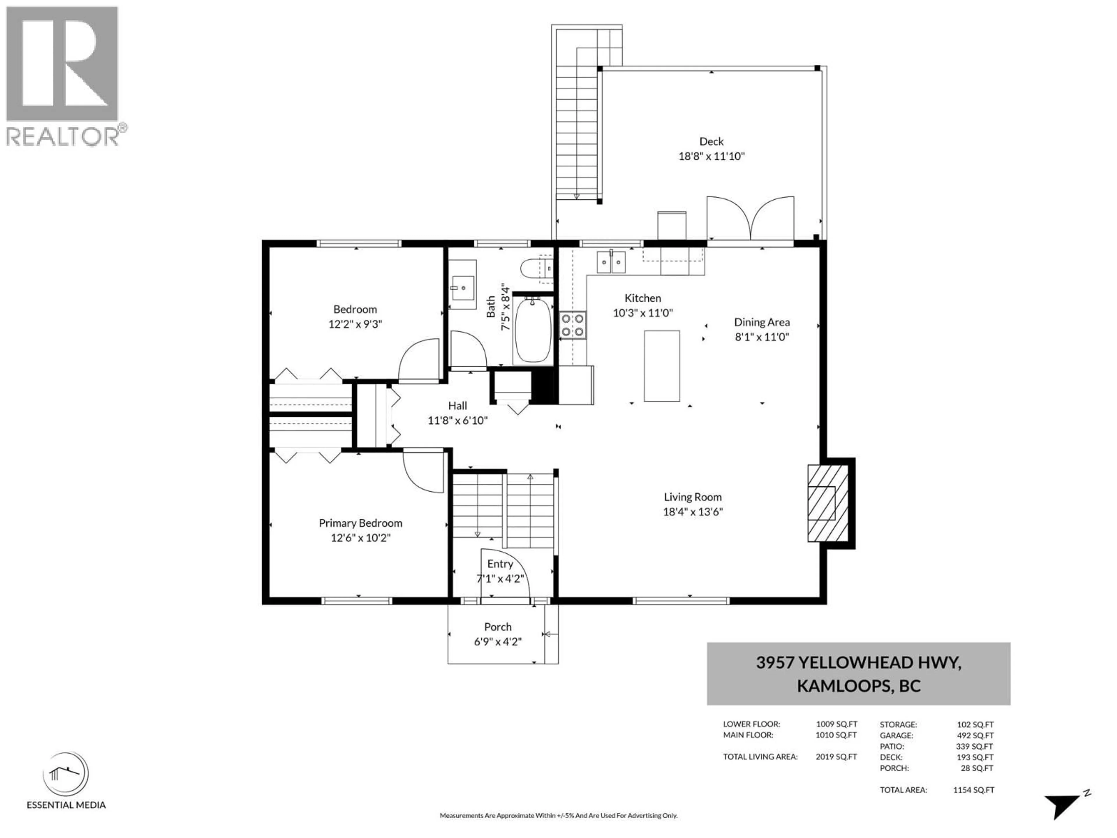Floor plan for 3957 OLD YELLOWHEAD HIGHWAY, Kamloops British Columbia V2H1K6