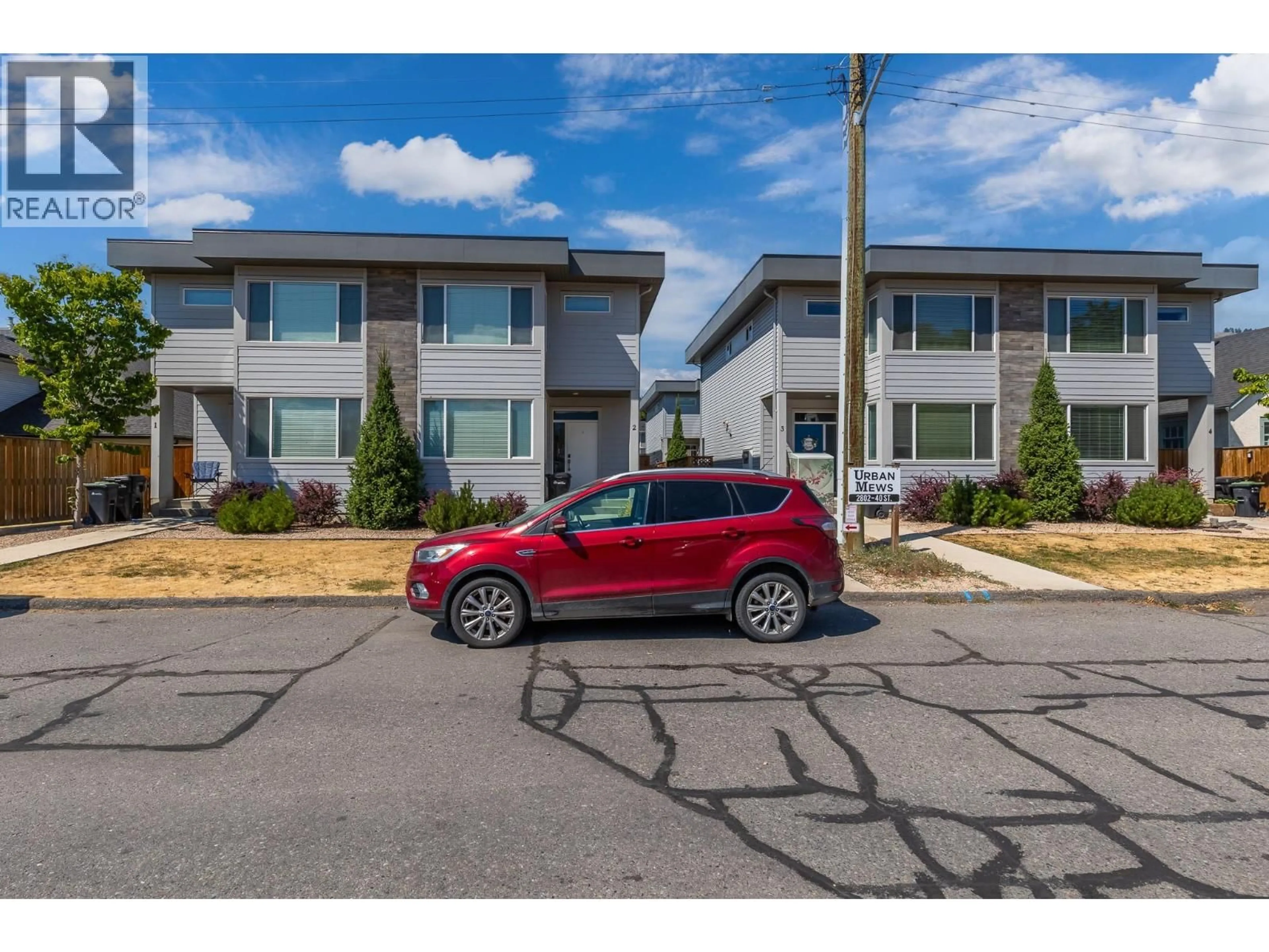 A pic from outside/outdoor area/front of a property/back of a property/a pic from drone, street for 6 - 2802 40 STREET, Vernon British Columbia V1T6J7