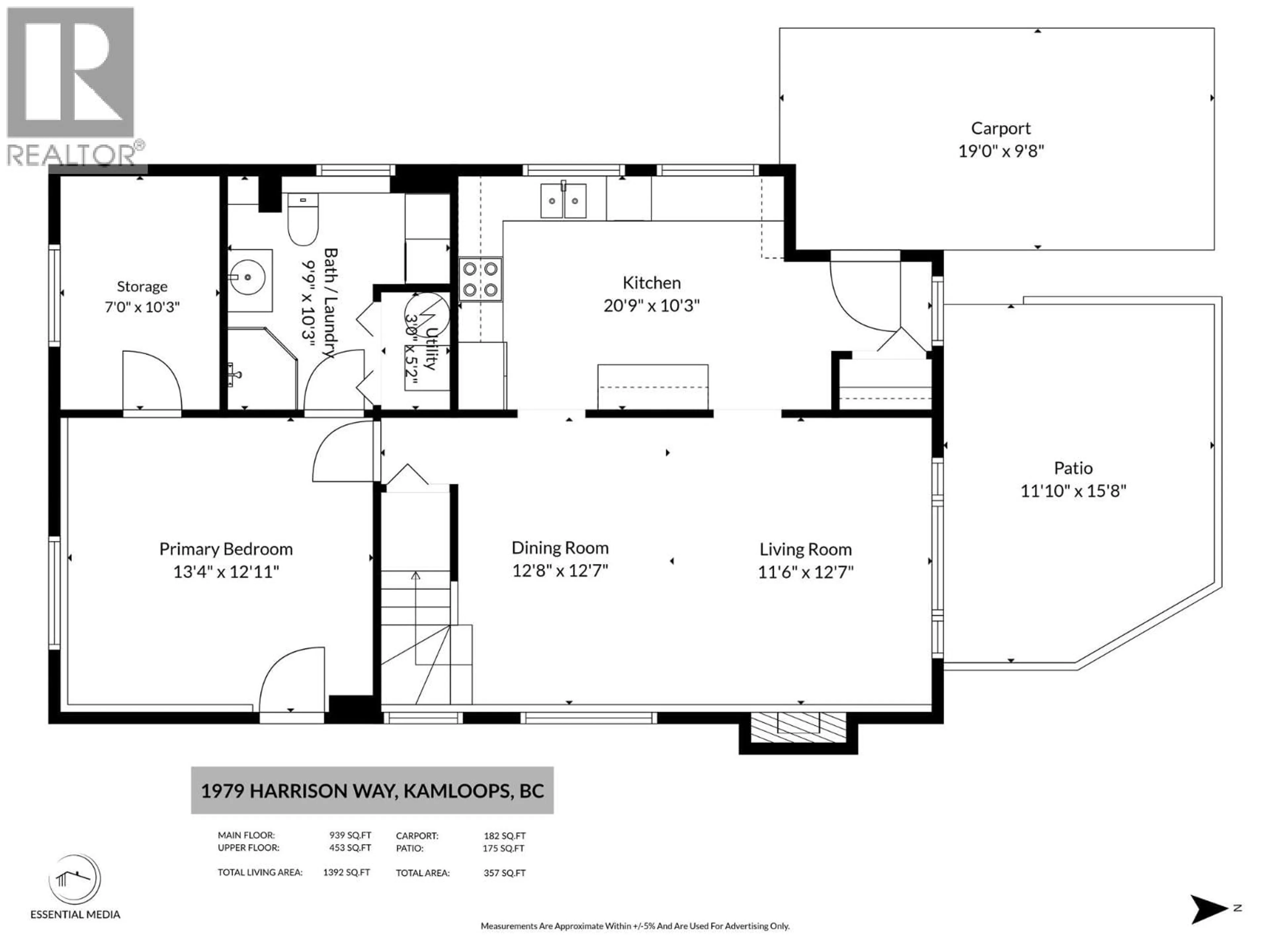 Floor plan for 1979 HARRISON WAY, Kamloops British Columbia V1S1M8