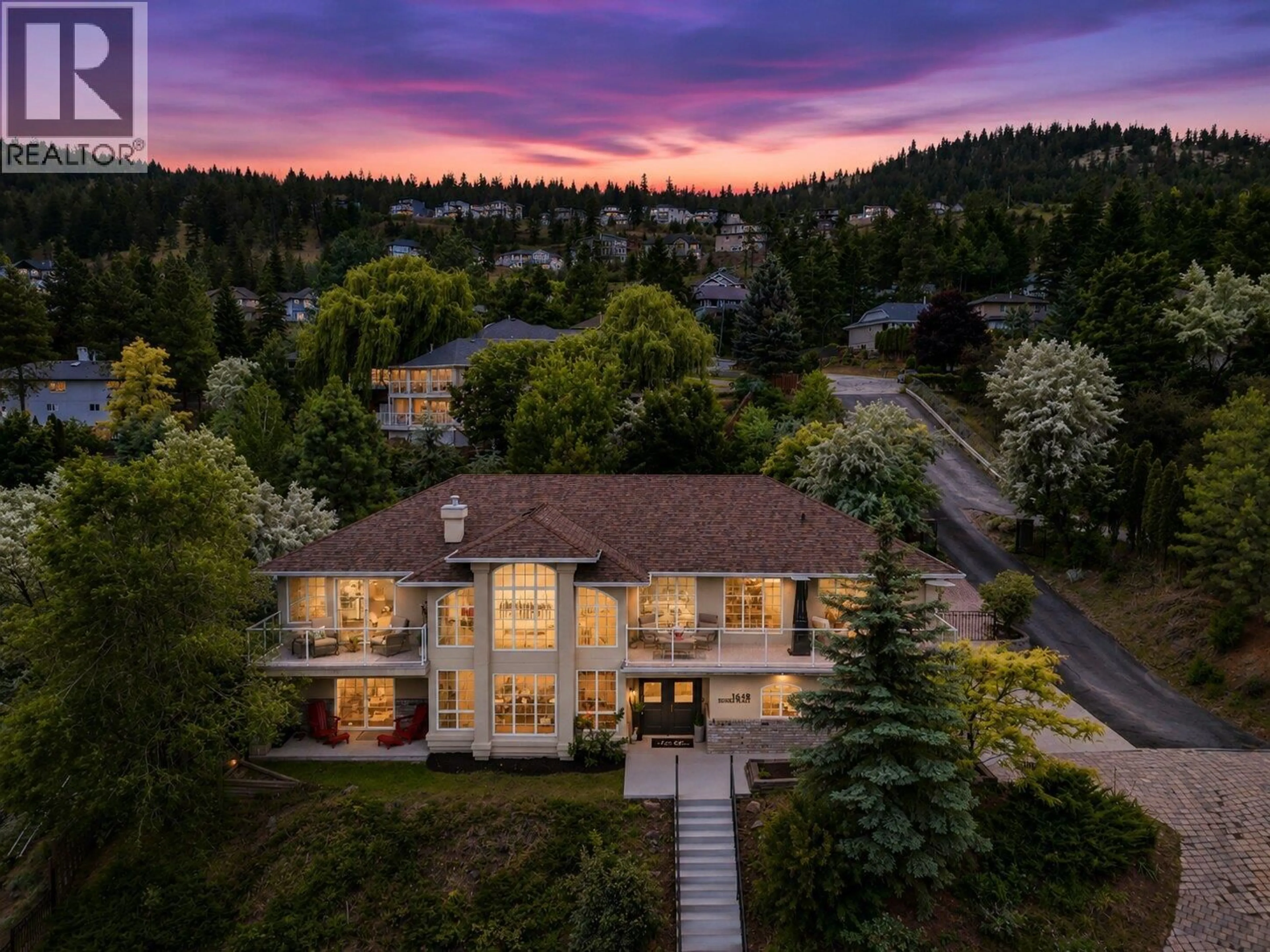 A pic from outside/outdoor area/front of a property/back of a property/a pic from drone, mountain view for 1648 SKEENA PLACE, Kamloops British Columbia V2E2P3