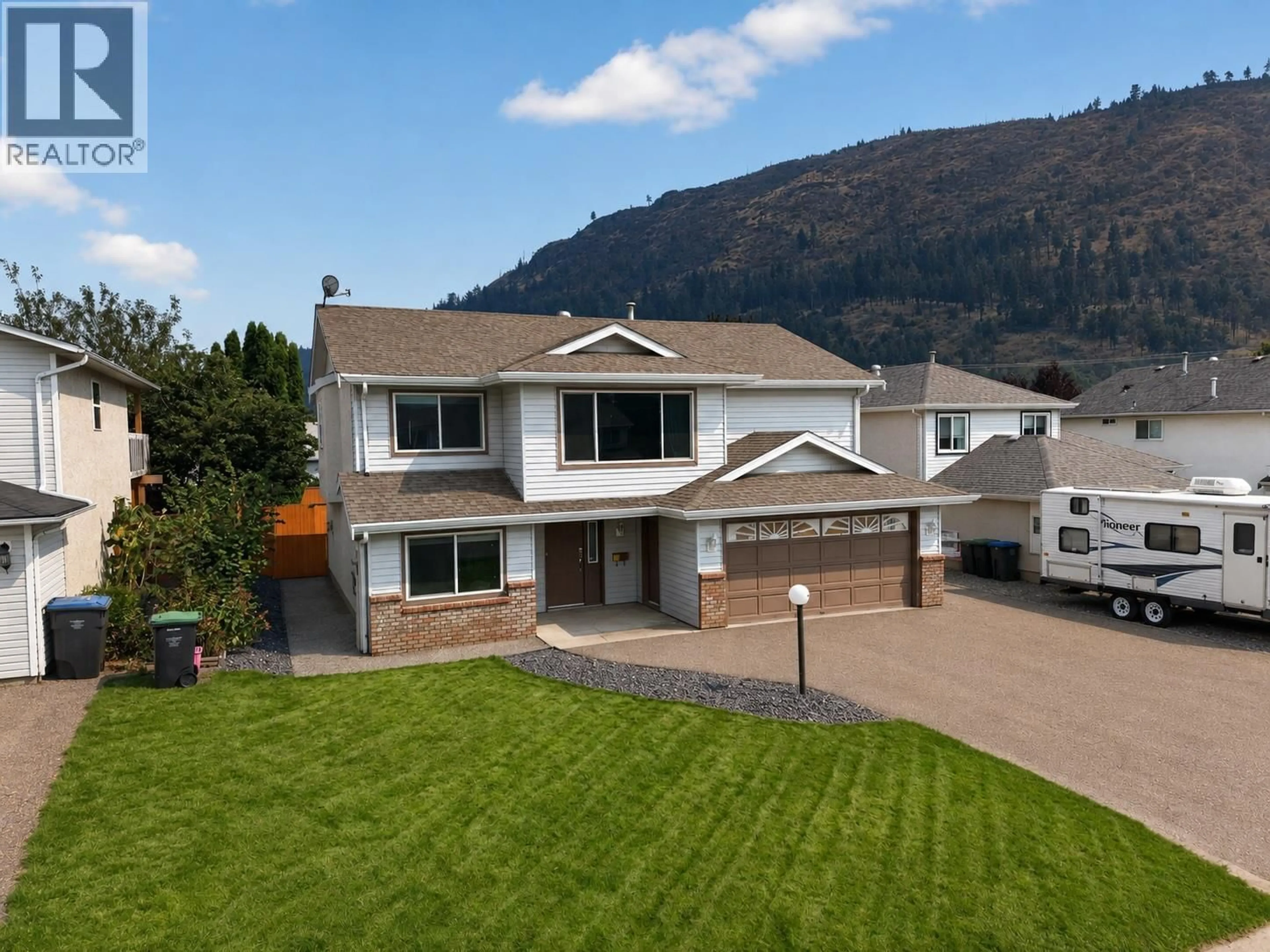 A pic from outside/outdoor area/front of a property/back of a property/a pic from drone, mountain view for 2618 APPLEGREEN COURT, West Kelowna British Columbia V1Z3K8