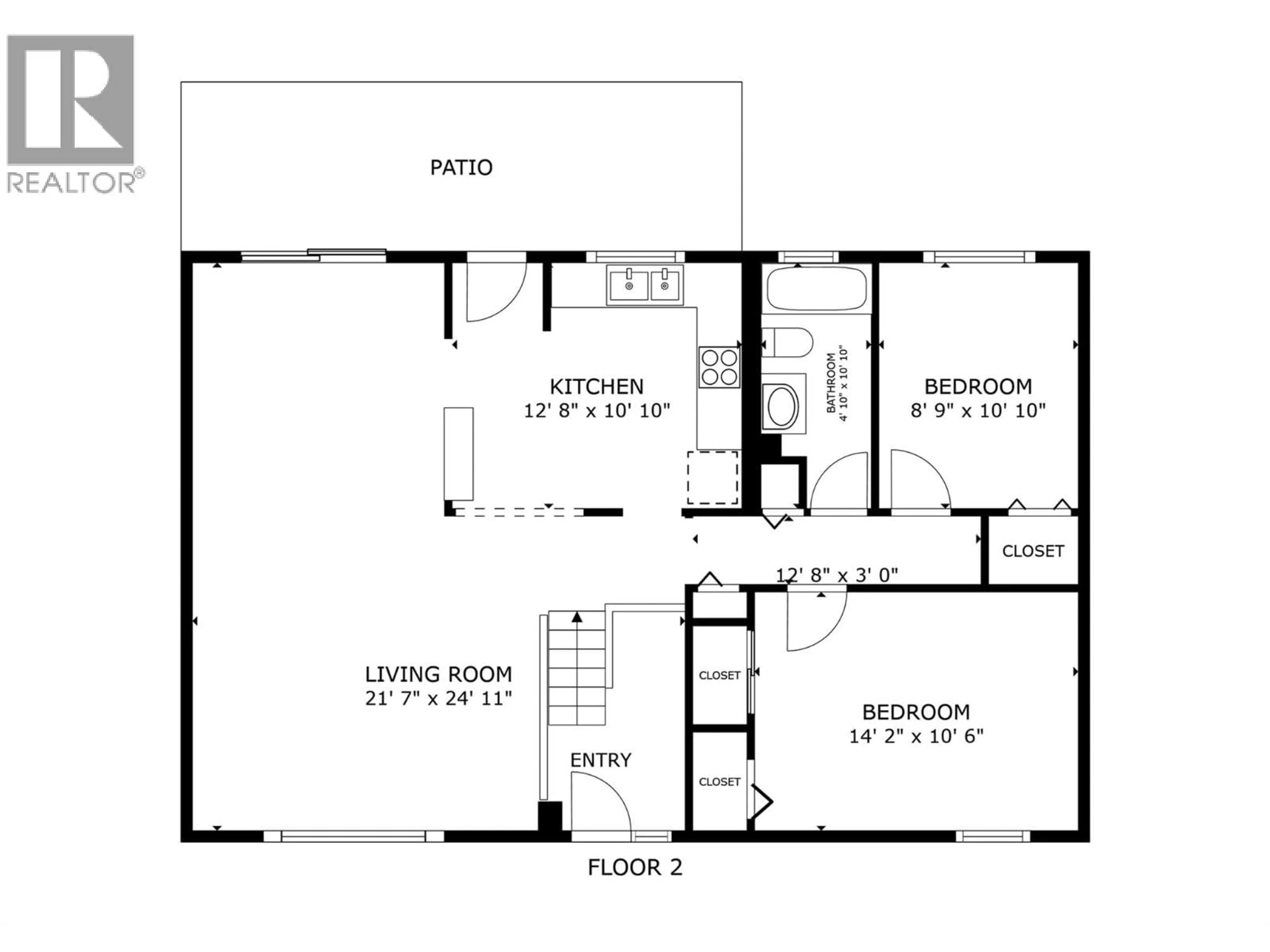 Floor plan for 240 PETCH ROAD, Kelowna British Columbia V1X3S4