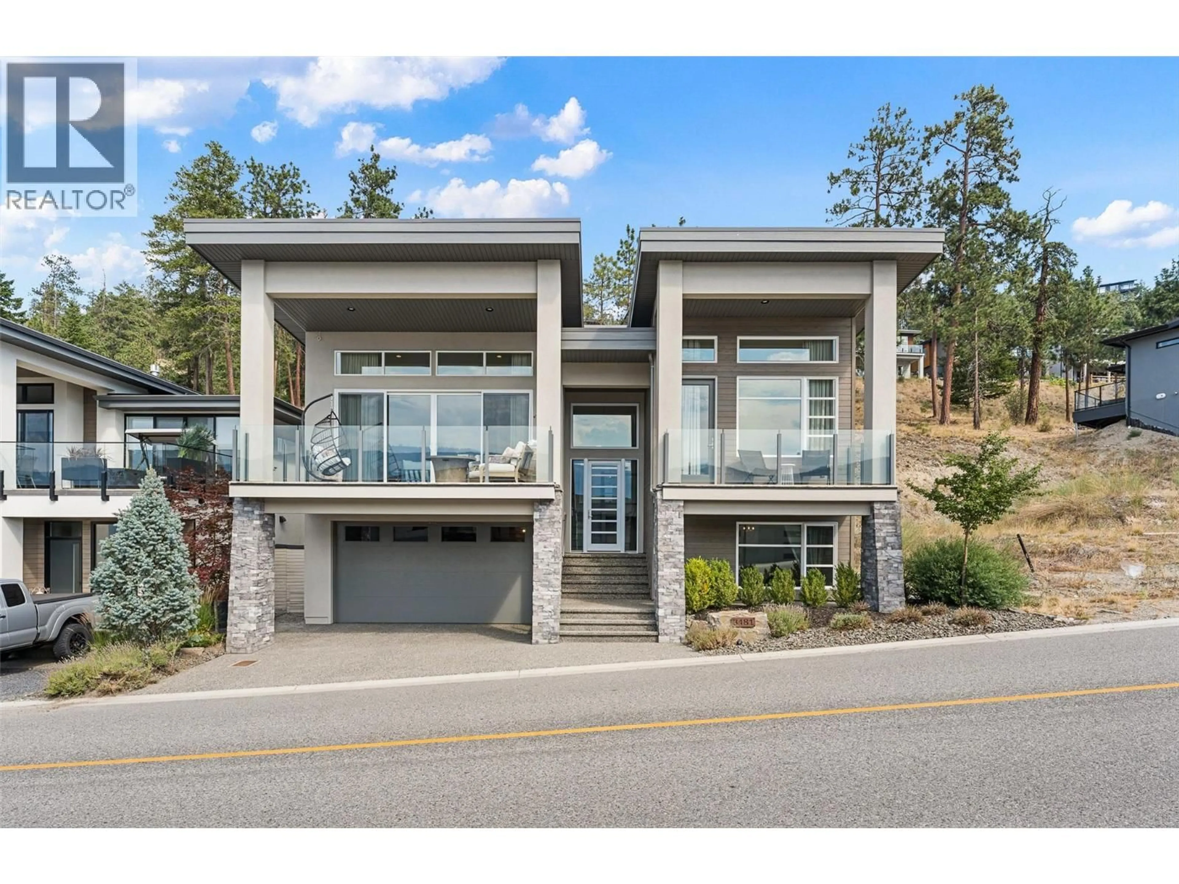 Home with brick exterior material, unknown for 3481 SHAYLER ROAD, Kelowna British Columbia V1V3G1