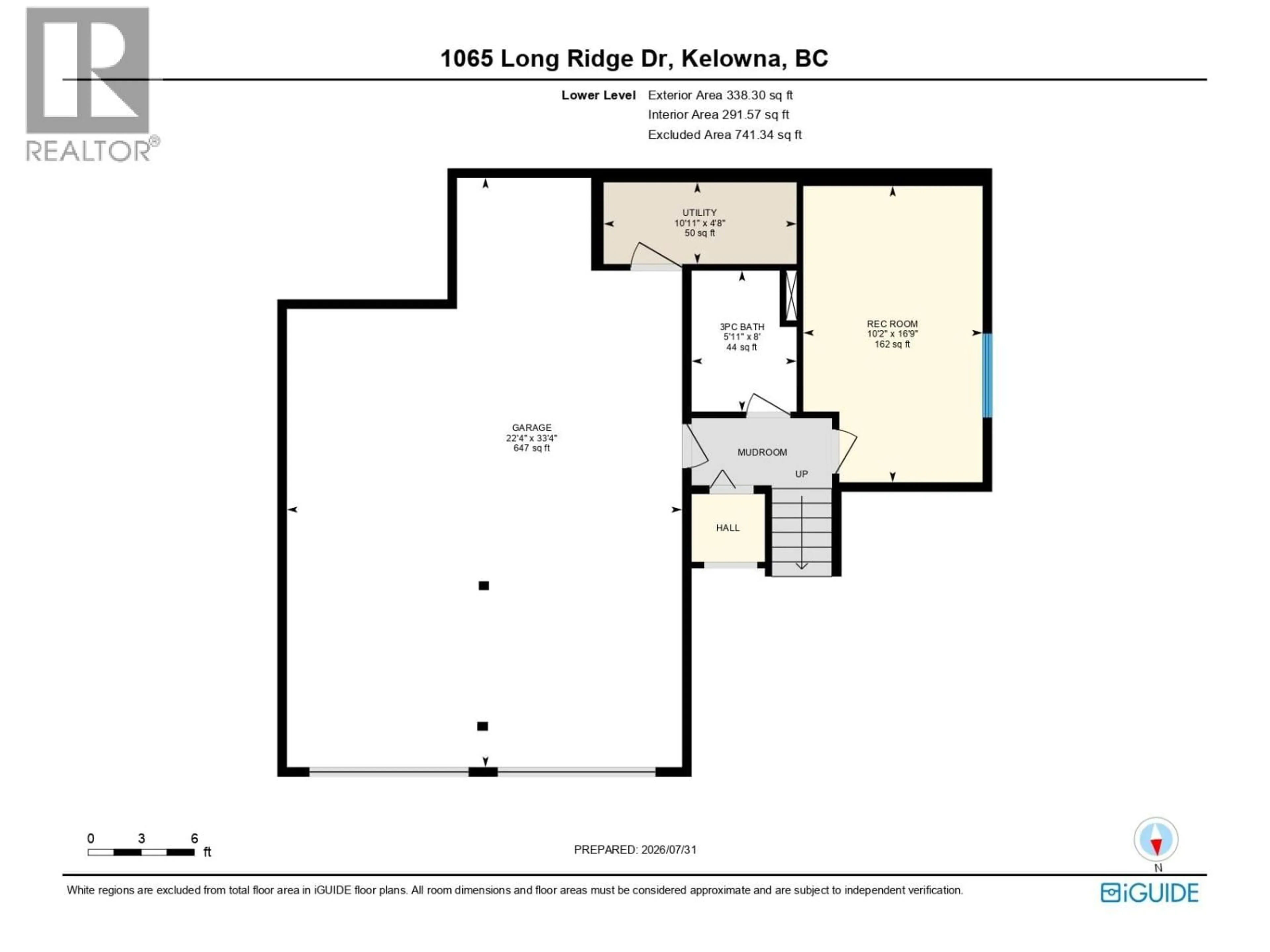 Floor plan for 1065 LONG RIDGE DRIVE, Kelowna British Columbia V1V2S1