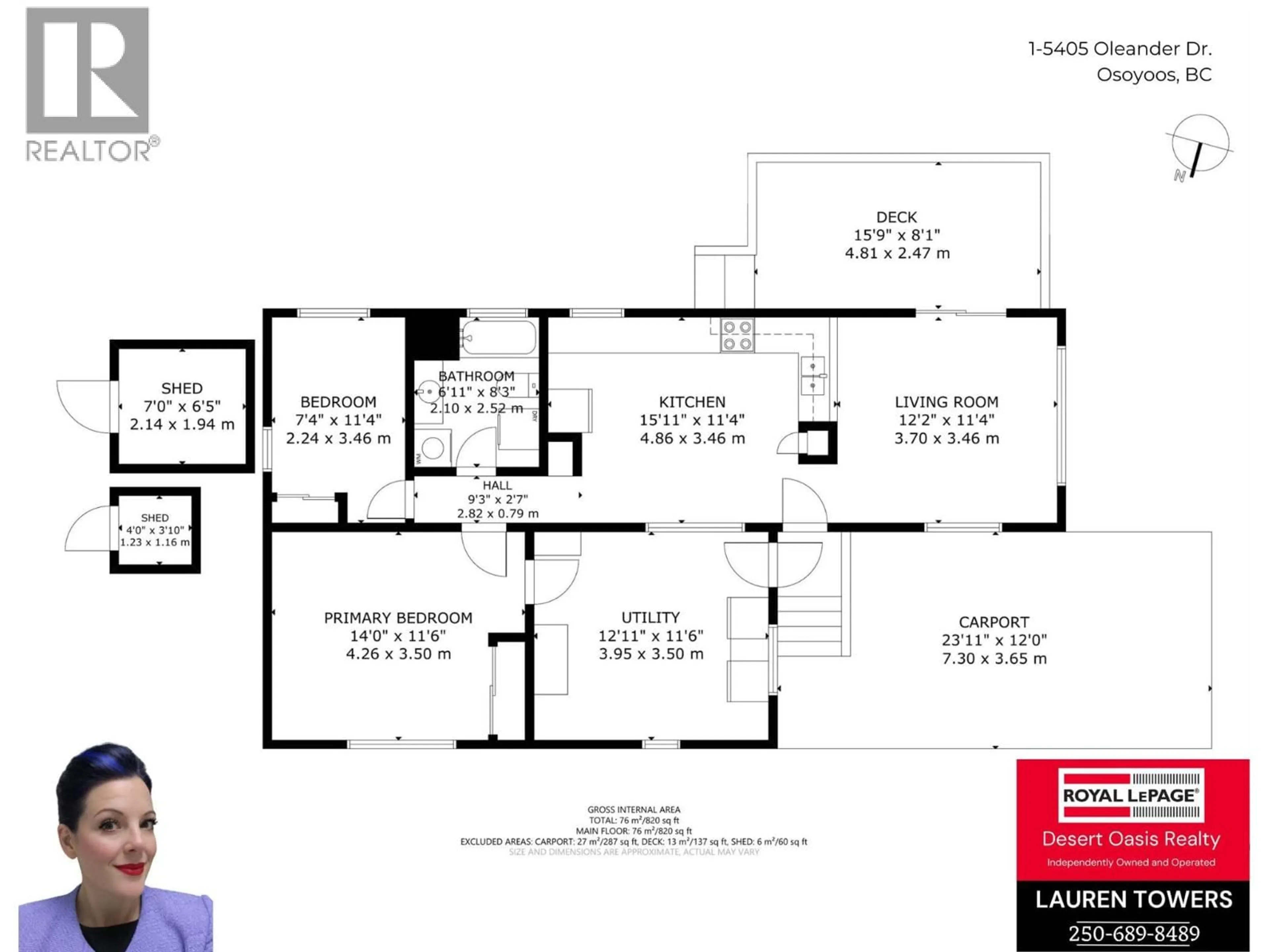 Floor plan for 1A - 9904 74TH AVENUE, Osoyoos British Columbia V0H1V5