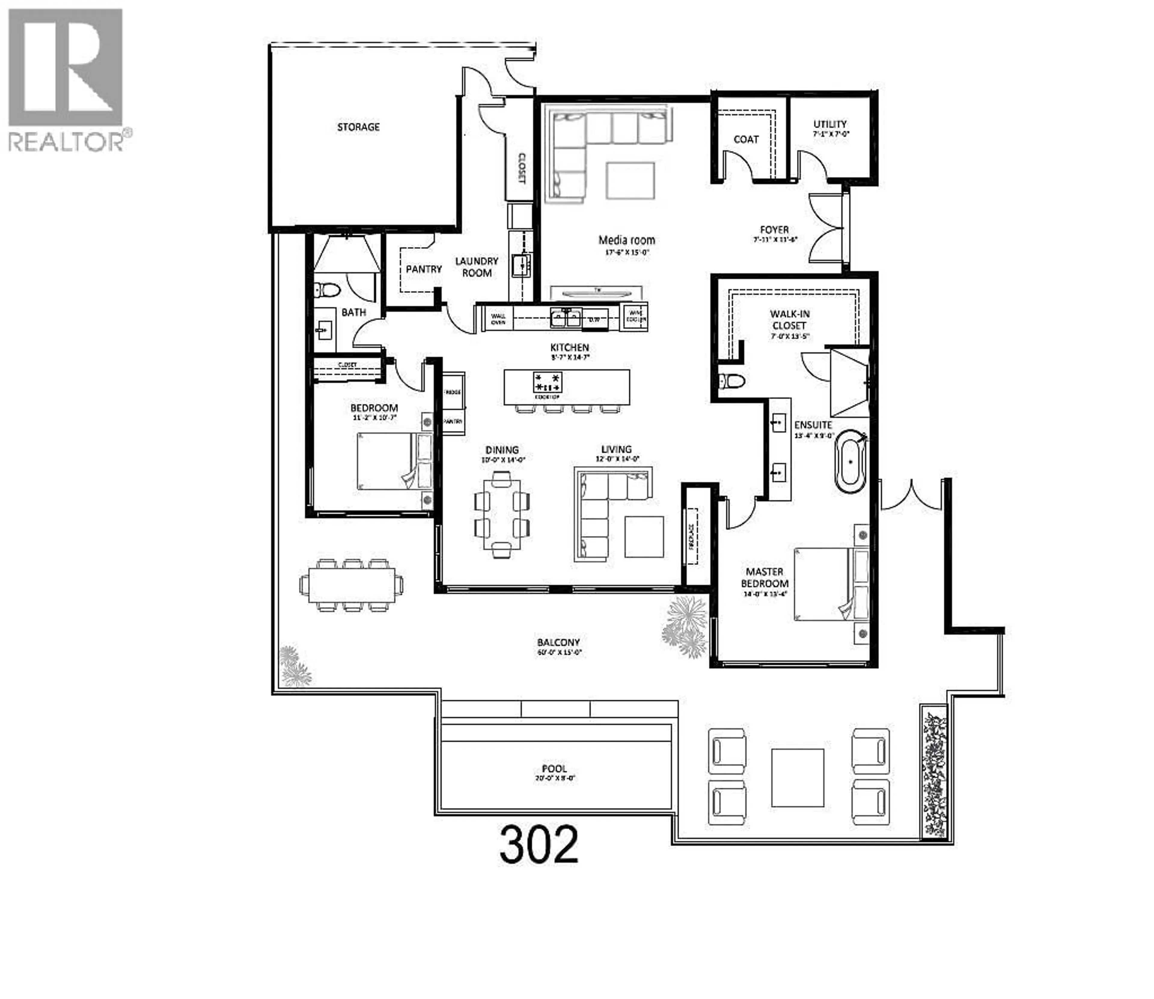 Floor plan for 201 - 13419 LAKESHORE DRIVE SOUTH, Summerland British Columbia V0H1Z1