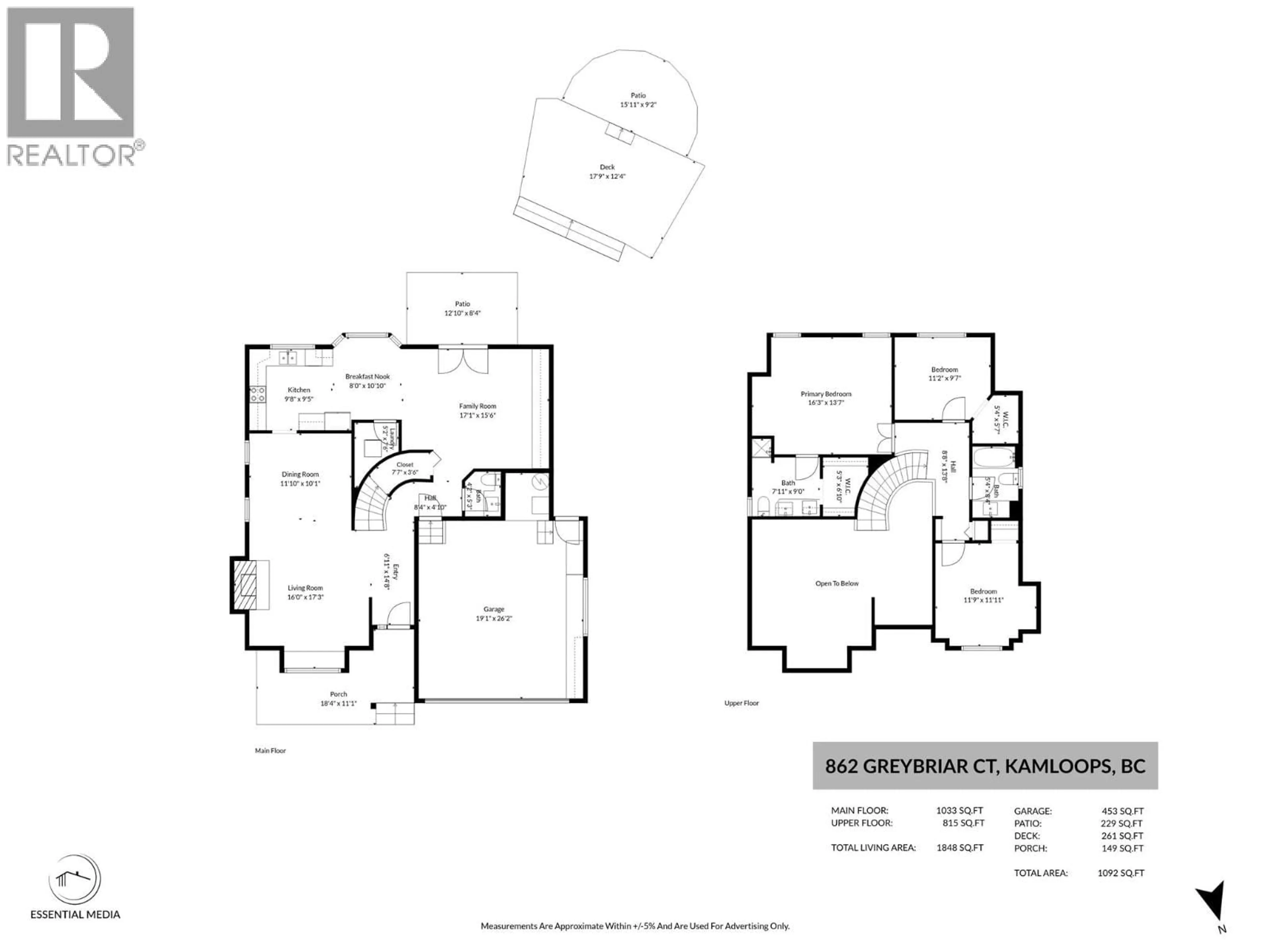Floor plan for 862 GREYBRIAR COURT, Kamloops British Columbia V1S1K5