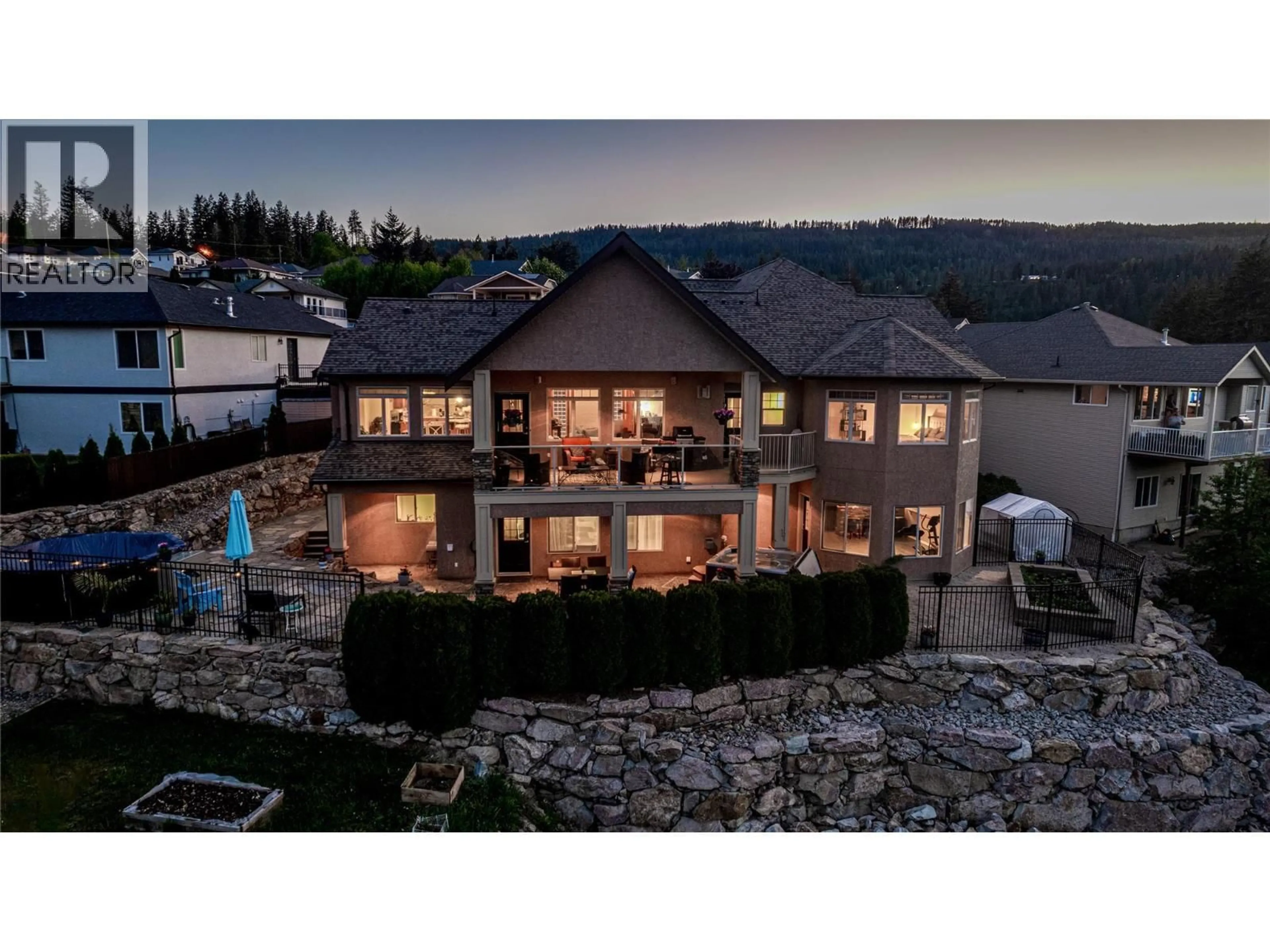 A pic from outside/outdoor area/front of a property/back of a property/a pic from drone, unknown for 108 RED ROCK CRESCENT, Enderby British Columbia V0E1V1