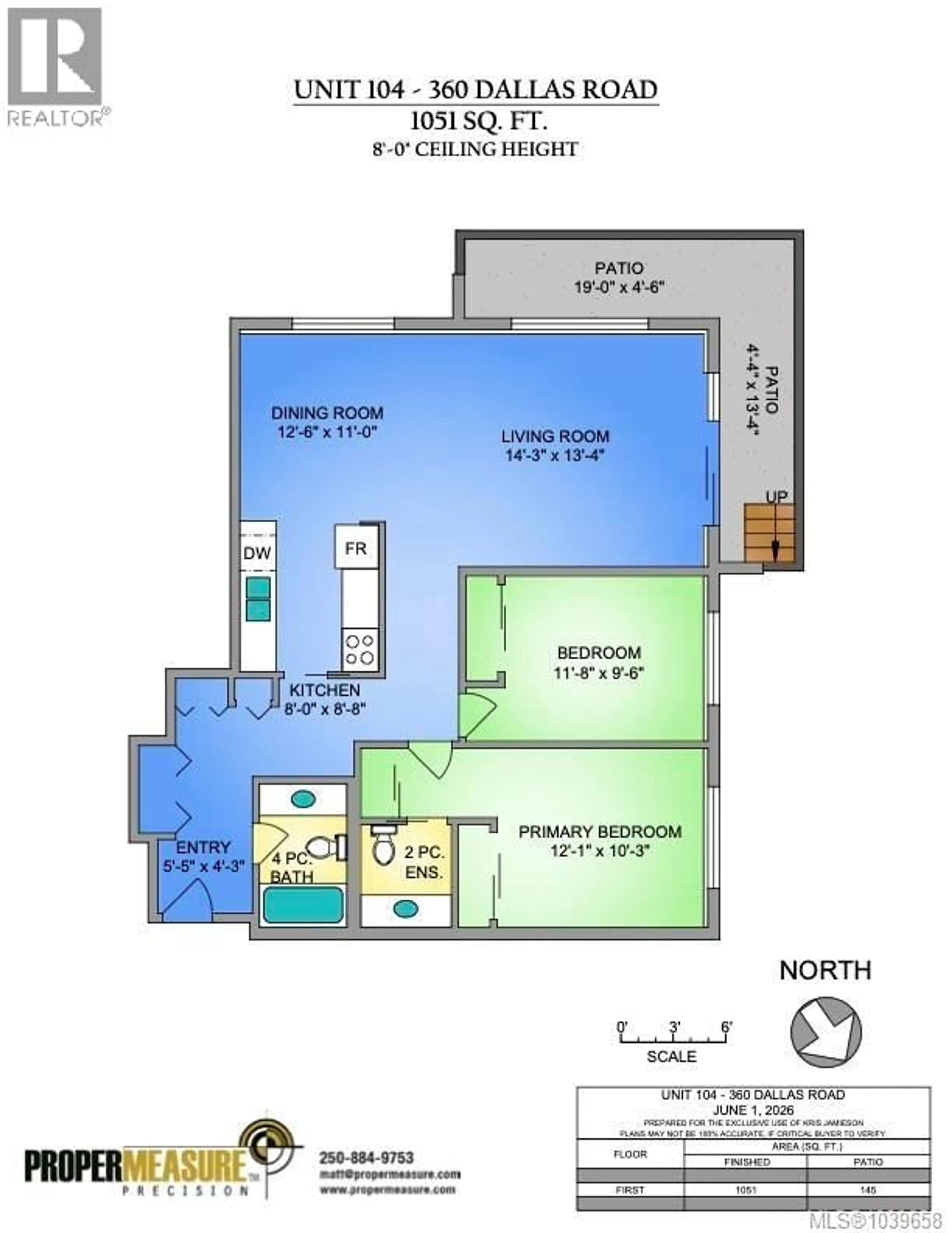 Floor plan for 104 - 360 DALLAS ROAD, Victoria British Columbia V8V1A8