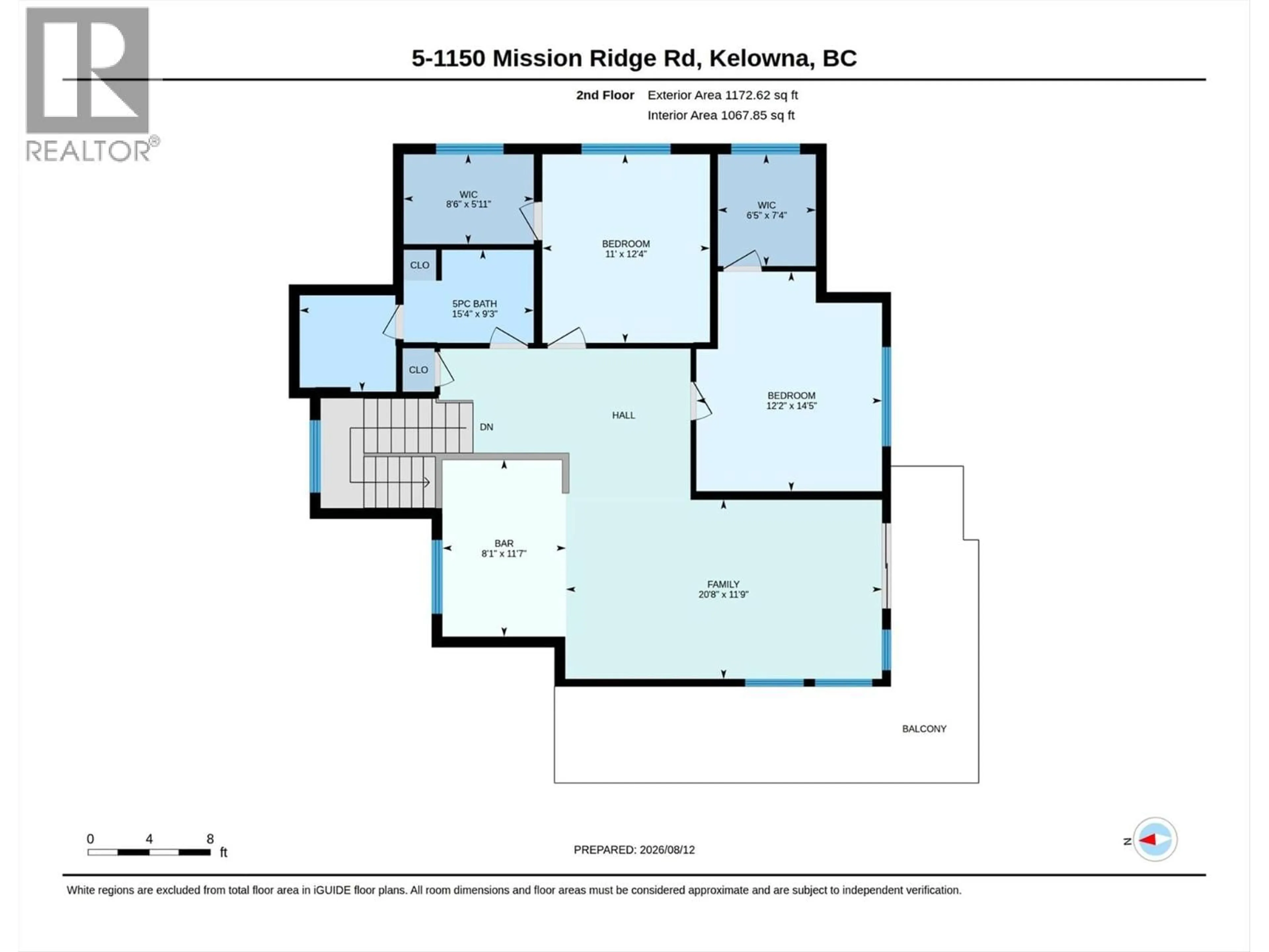 Floor plan for 5 - 1150 MISSION RIDGE ROAD, Kelowna British Columbia V1W5M5