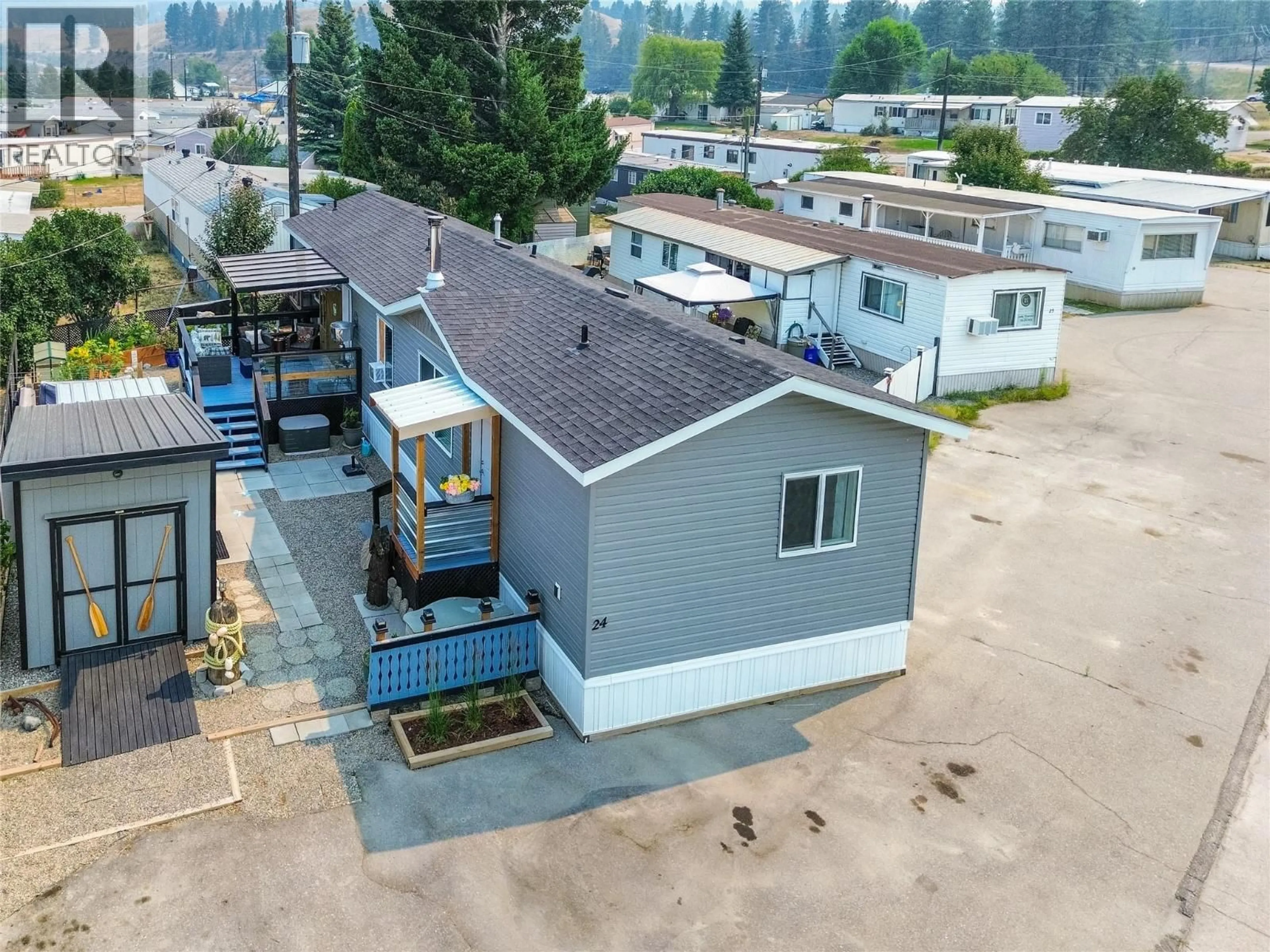 A pic from outside/outdoor area/front of a property/back of a property/a pic from drone, unknown for 24 - 263 HIGHWAY 3 OTHER, Princeton British Columbia V0X1W0