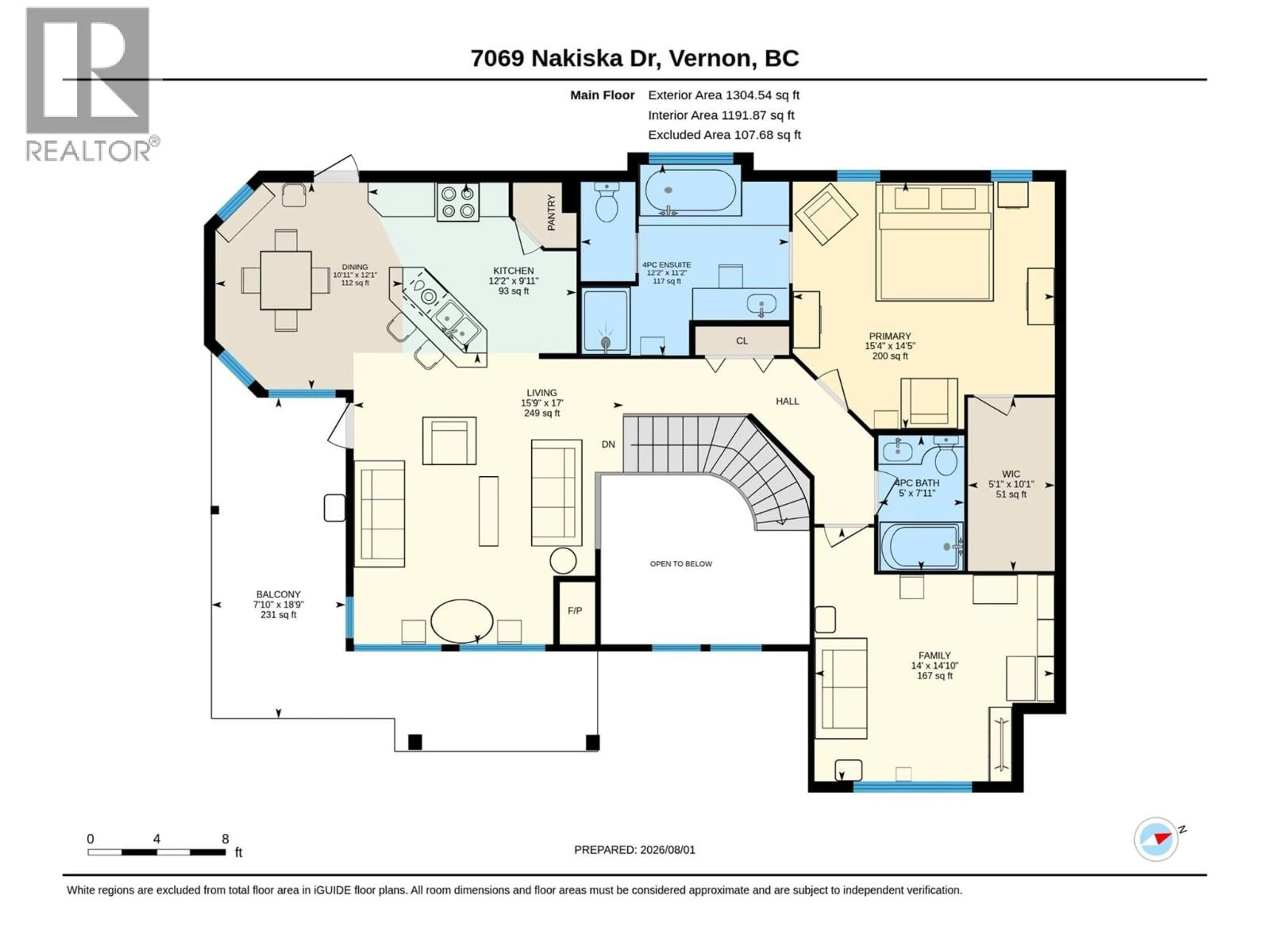 Floor plan for 7069 NAKISKA DRIVE, Vernon British Columbia V1B3M5