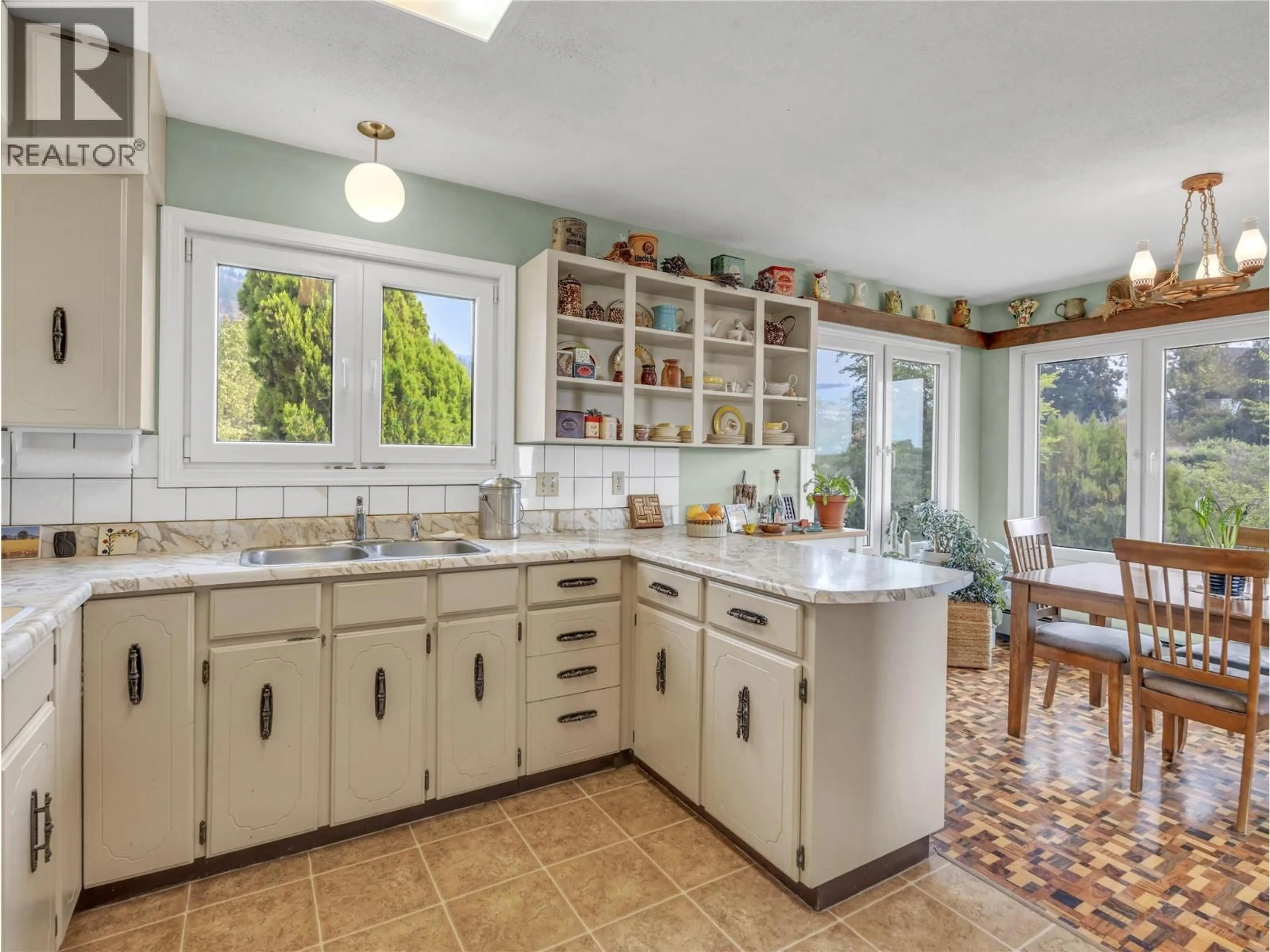 Open concept kitchen, ceramic/tile floor for 4310 GULCH ROAD, Naramata British Columbia V0H1N0