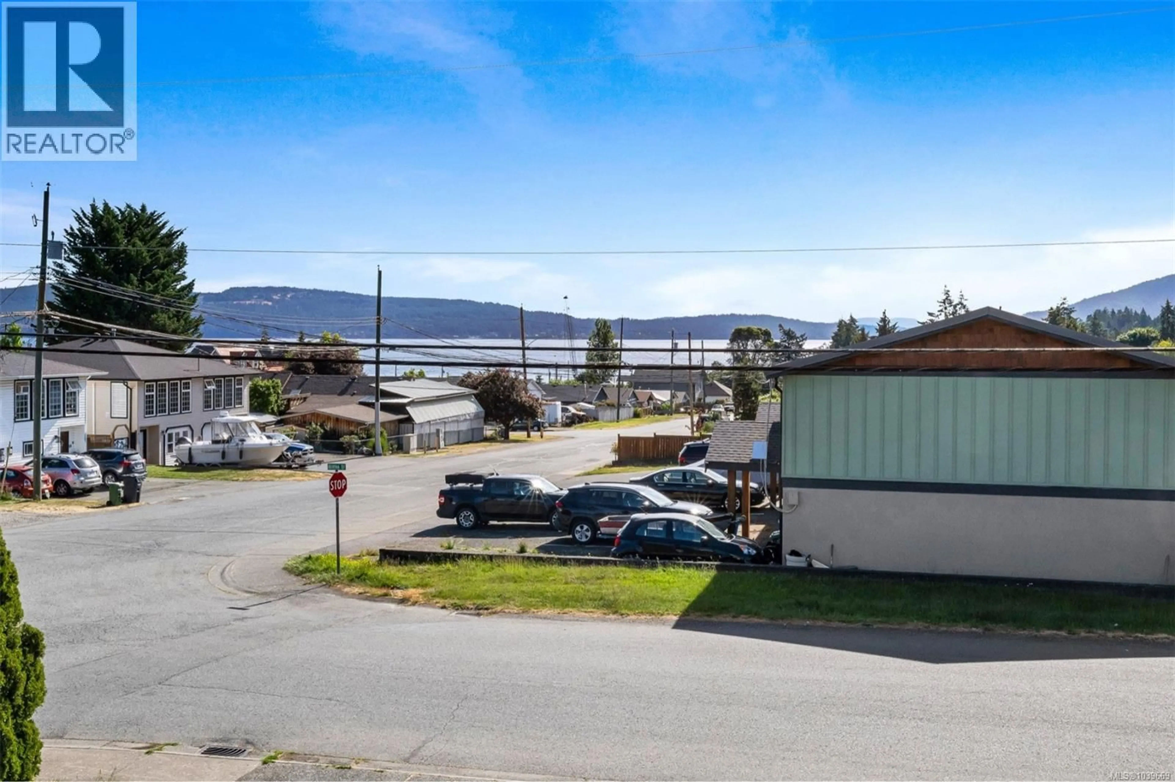 A pic from outside/outdoor area/front of a property/back of a property/a pic from drone, mountain view for 8108 BERTHA STREET, Crofton British Columbia V0R1R0