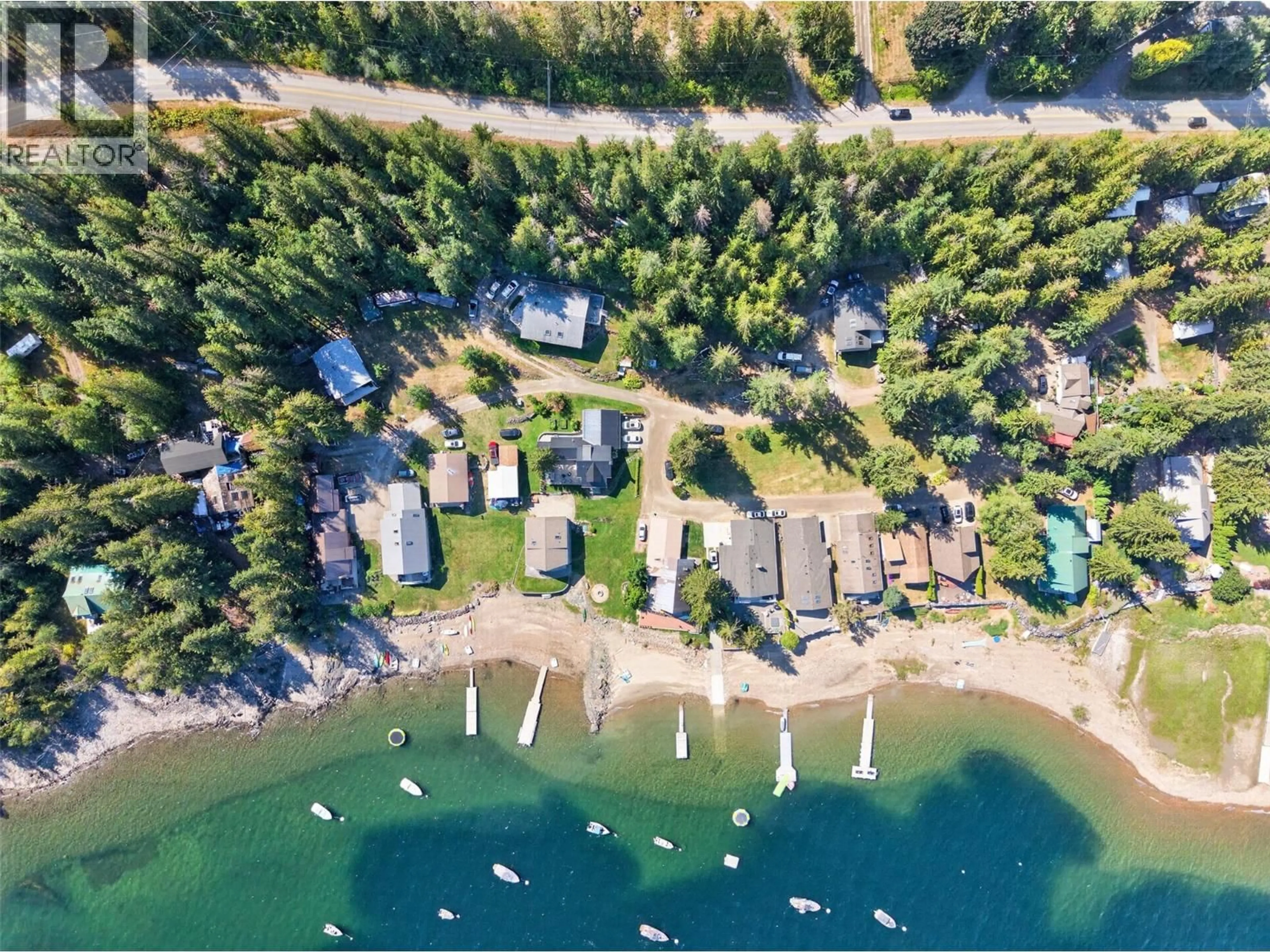 A pic from outside/outdoor area/front of a property/back of a property/a pic from drone, water/lake/river/ocean view for 110 - 1837 ARCHIBALD ROAD, Blind Bay British Columbia V0E1H1