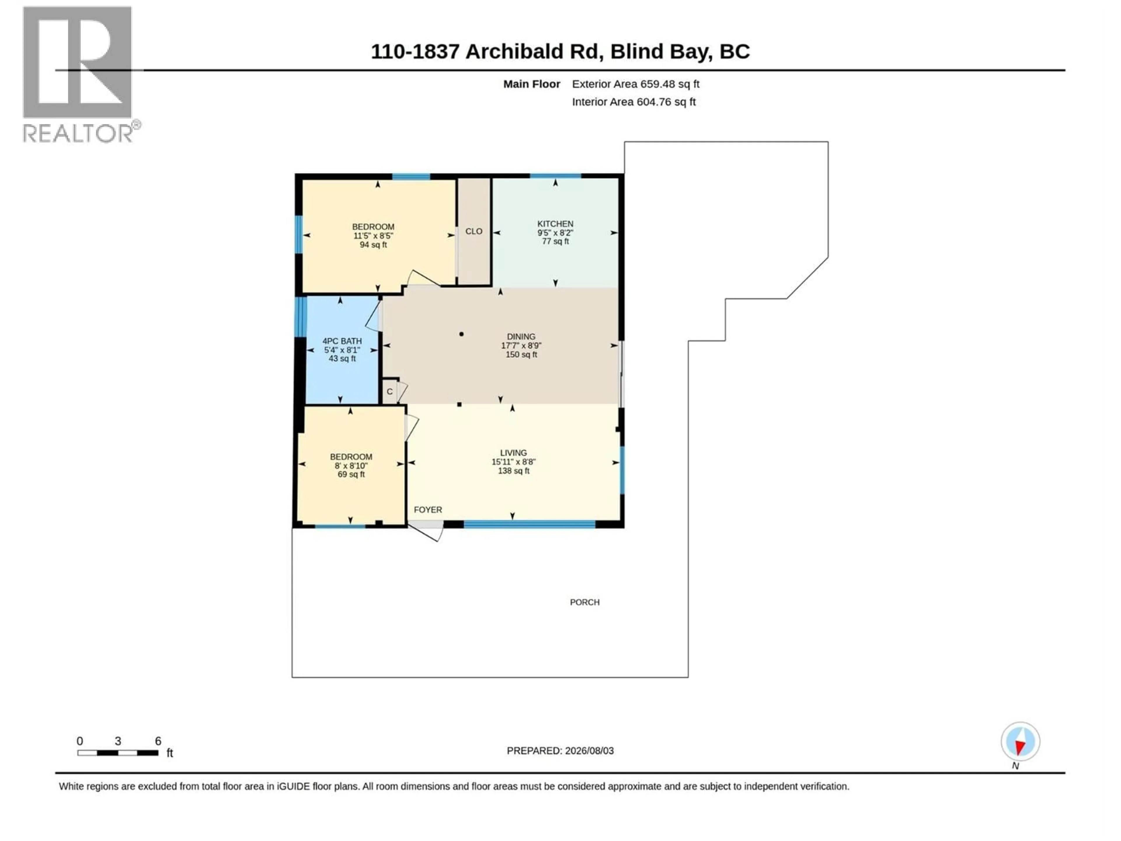 Floor plan for 110 - 1837 ARCHIBALD ROAD, Blind Bay British Columbia V0E1H1