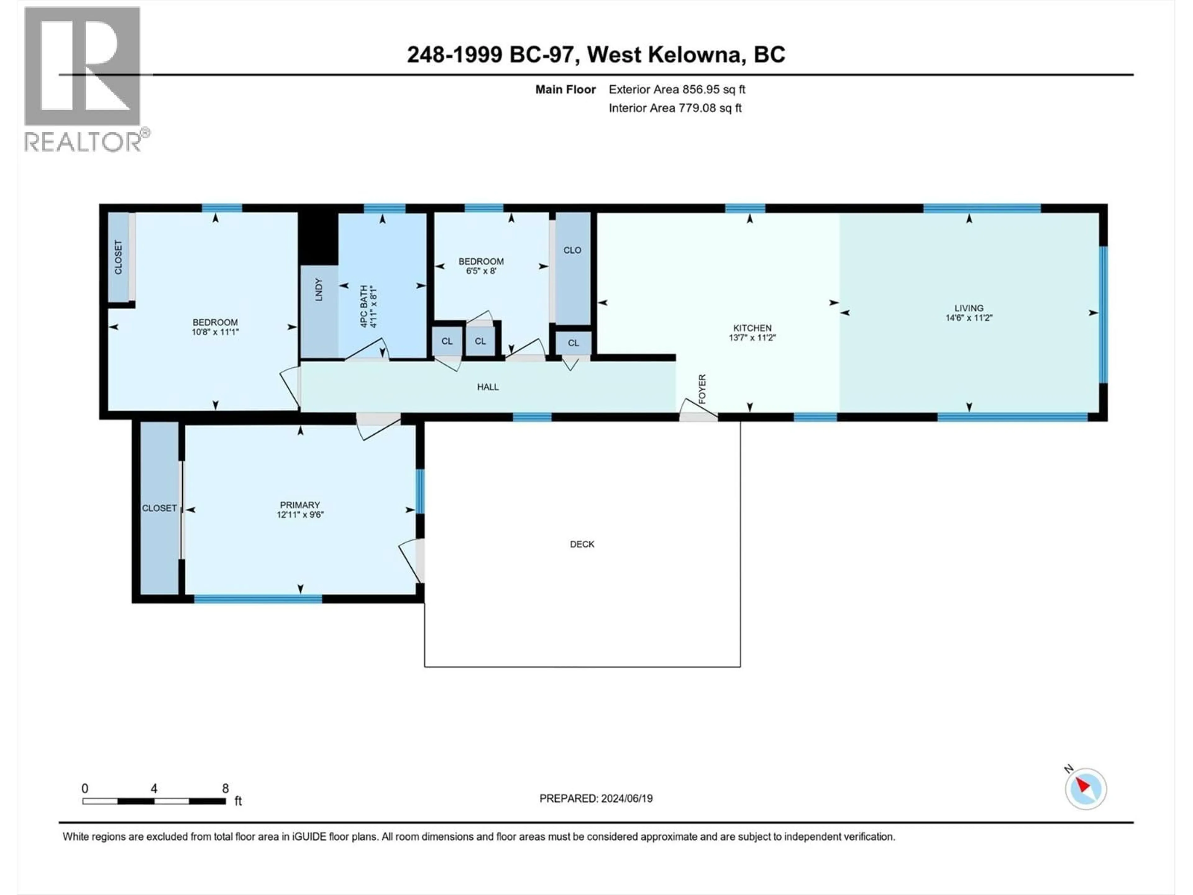 Floor plan for 248 - 1999 97 HIGHWAY SOUTH, West Kelowna British Columbia V1Z1B2