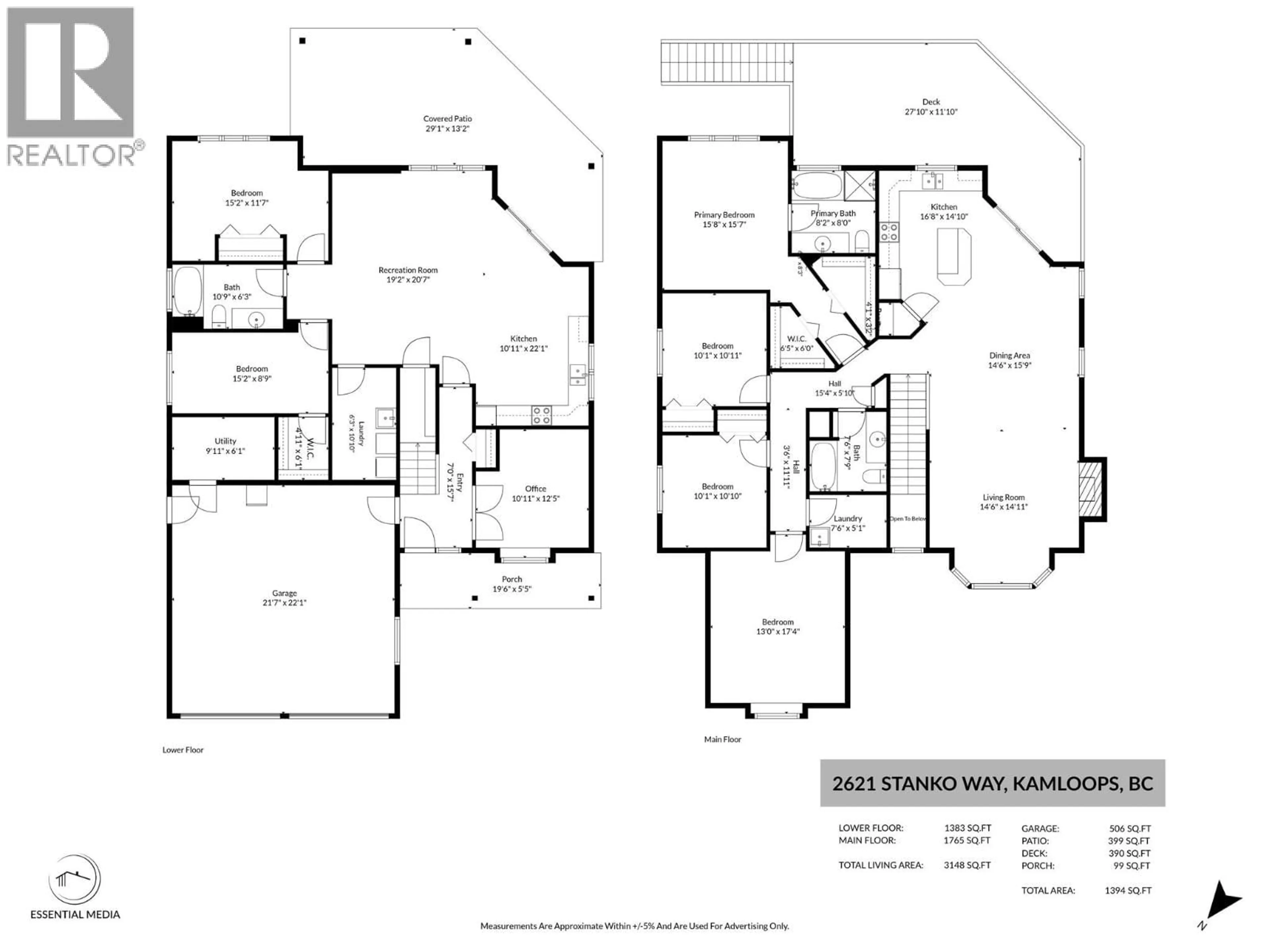 Floor plan for 2621 STANKO WAY, Kamloops British Columbia V2B0C1