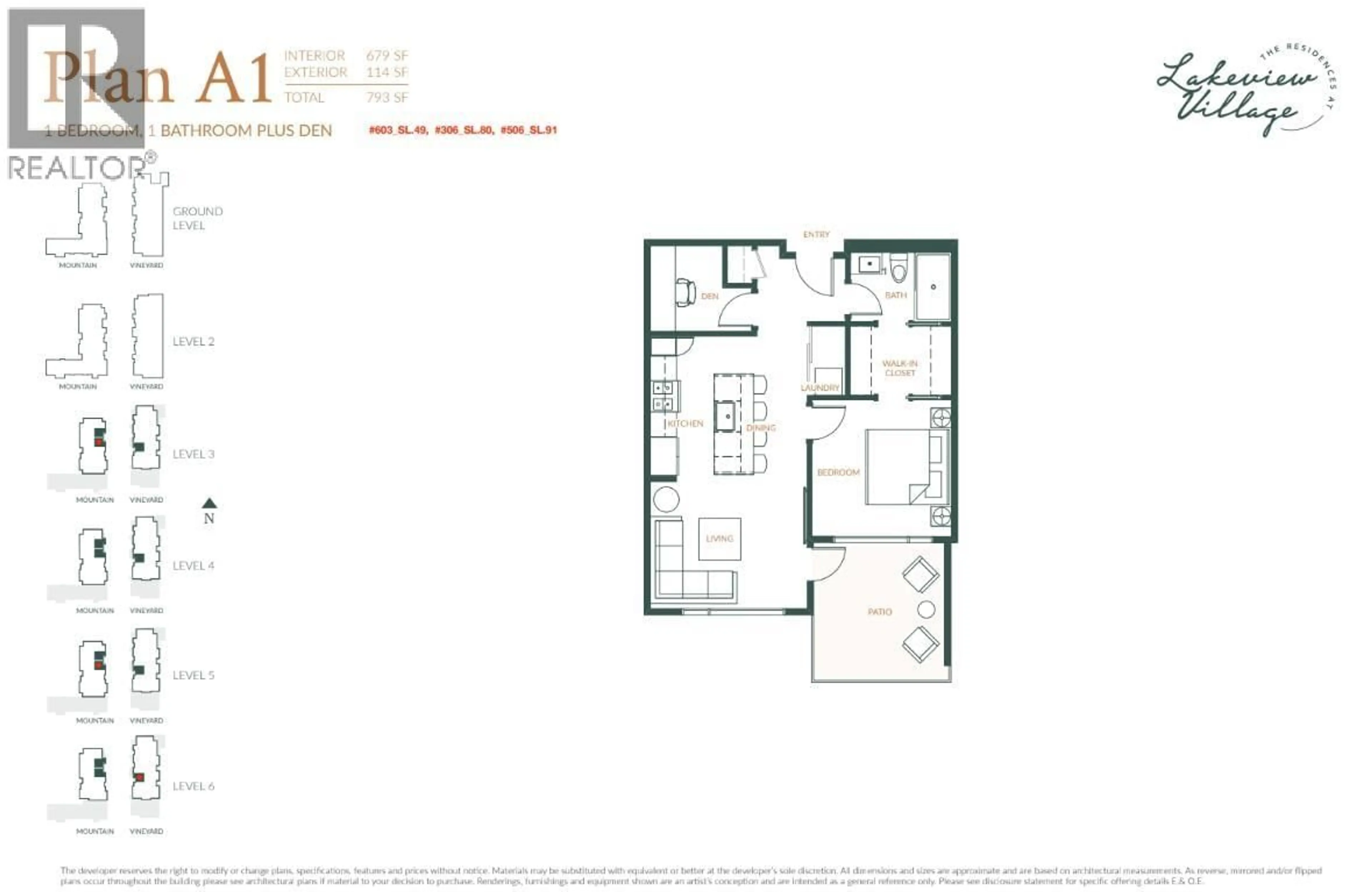 Floor plan for 506 - 2760 OLALLA ROAD, West Kelowna British Columbia V1Z2A9