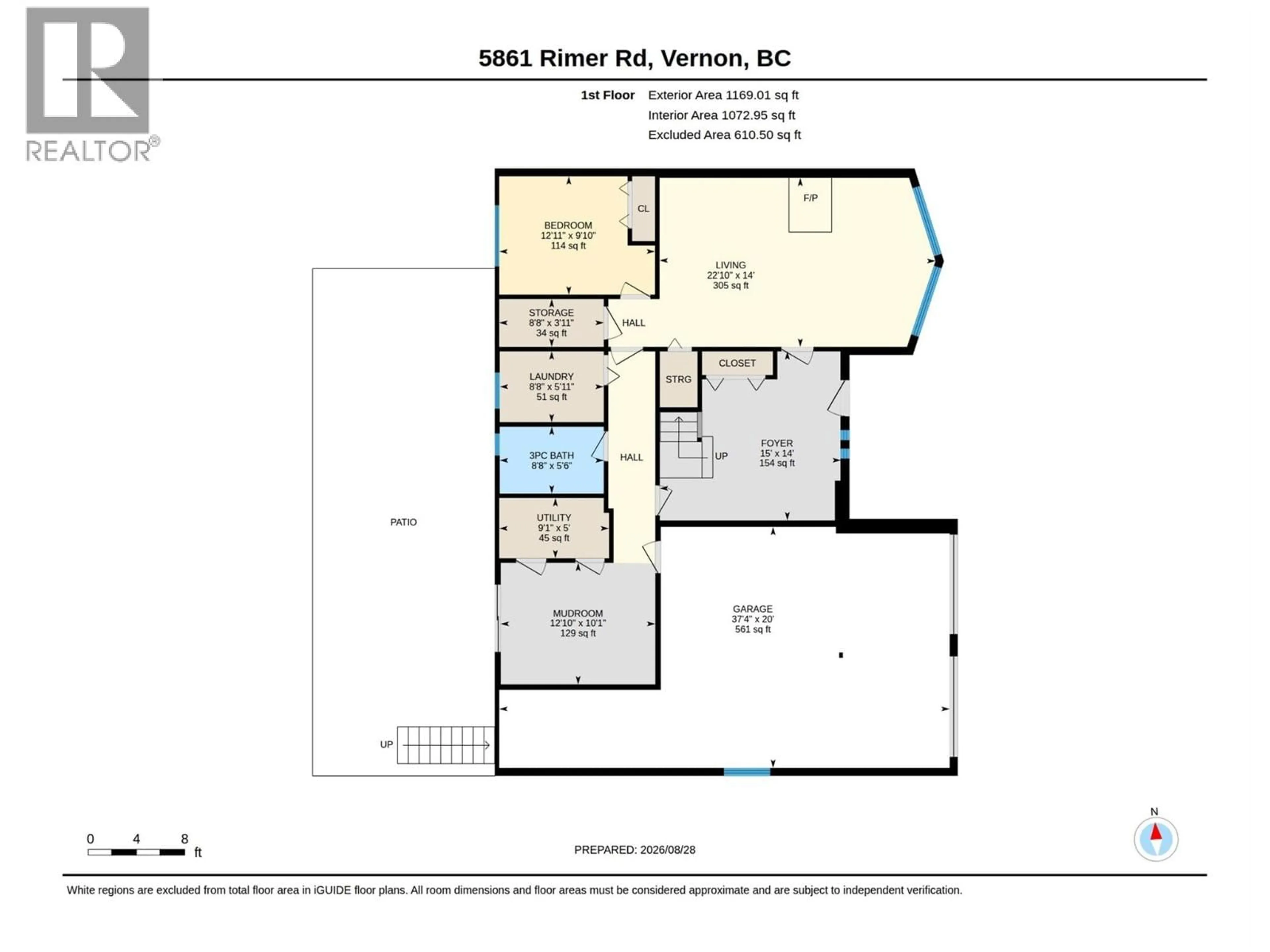 Floor plan for 5861 RIMER ROAD, Vernon British Columbia V1B3L3