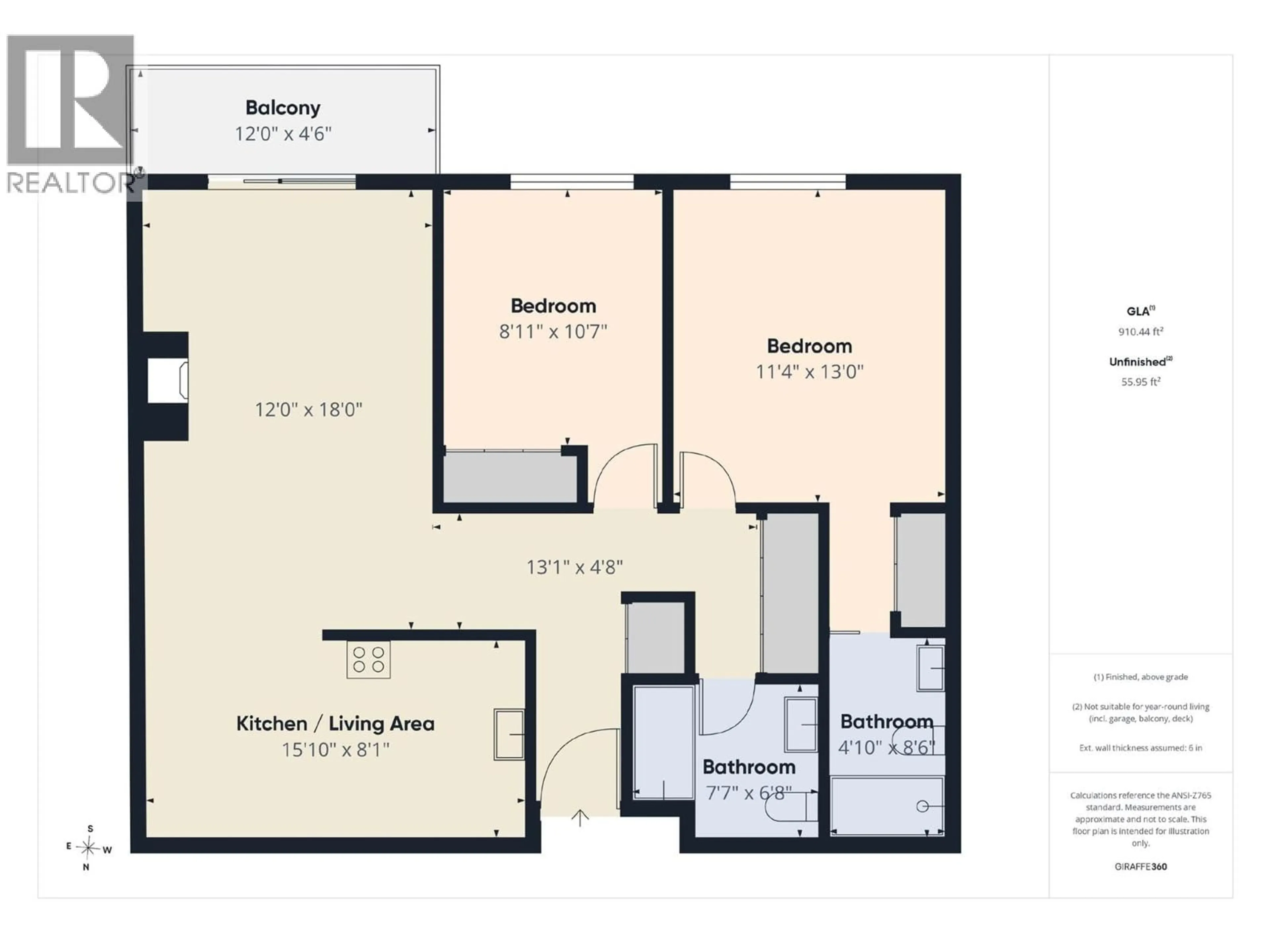 Floor plan for 303 - 993 KLO ROAD, Kelowna British Columbia V4T2M3
