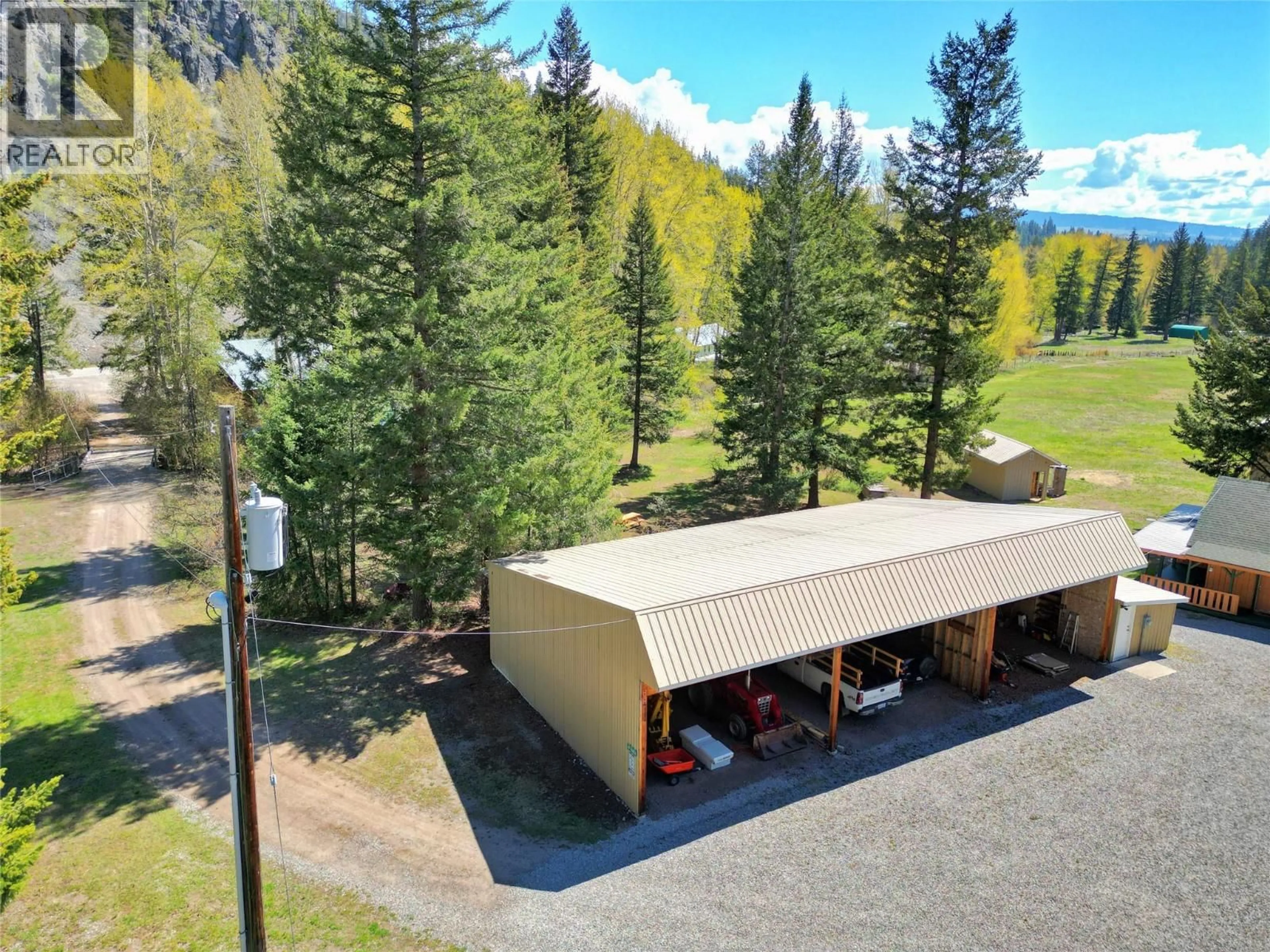 A pic from outside/outdoor area/front of a property/back of a property/a pic from drone, forest/trees view for 1094 HIGHWAY 5A OTHER, Princeton British Columbia V0X1W0