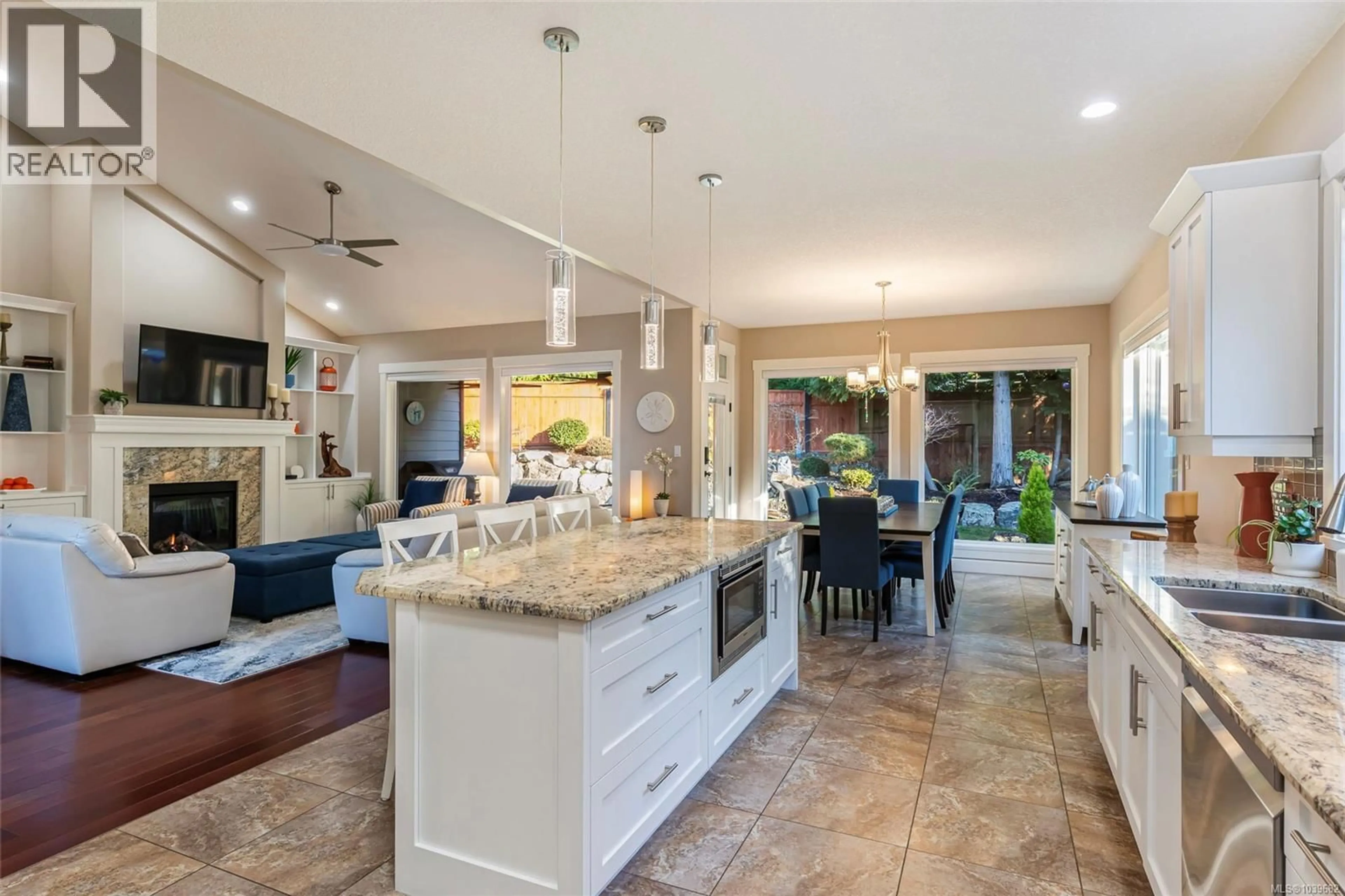 Open concept kitchen, ceramic/tile floor for 950 ROCKLAND PLACE, French Creek British Columbia V9P2E8