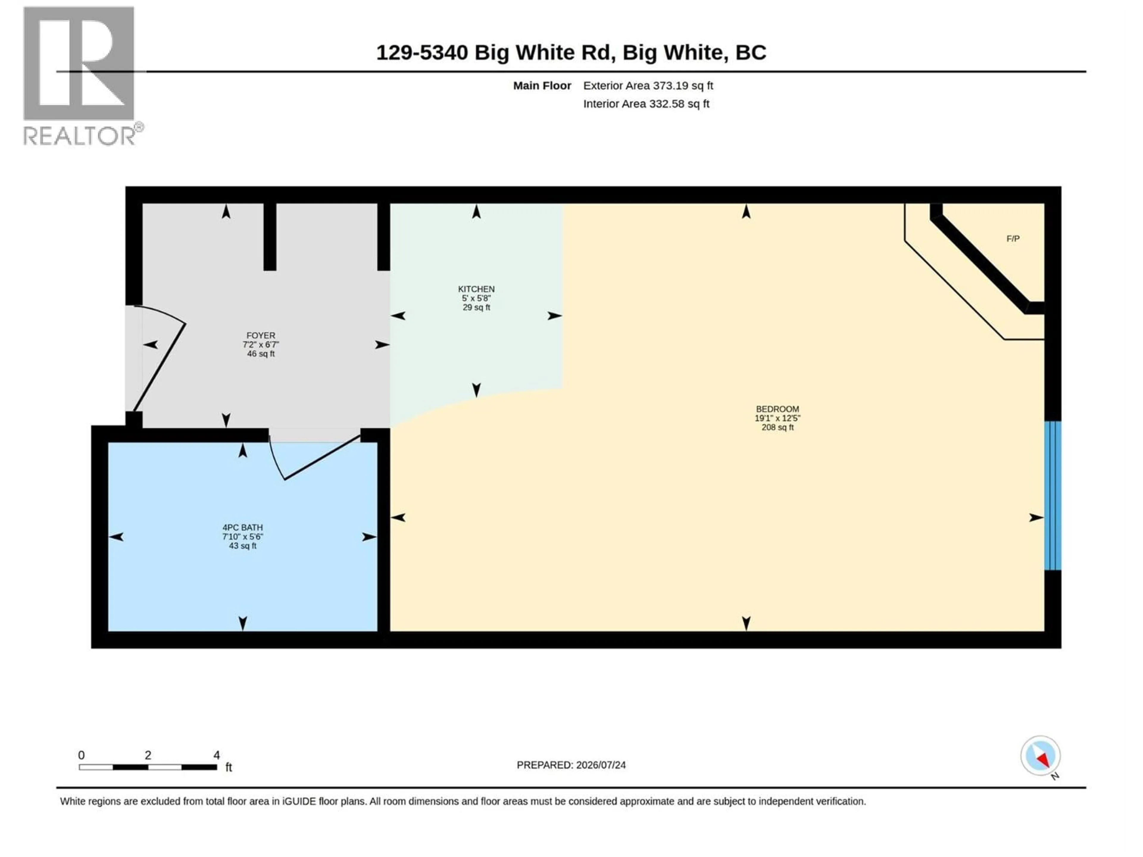 Floor plan for 129 - 5340 BIG WHITE ROAD, Big White British Columbia V1P1P3