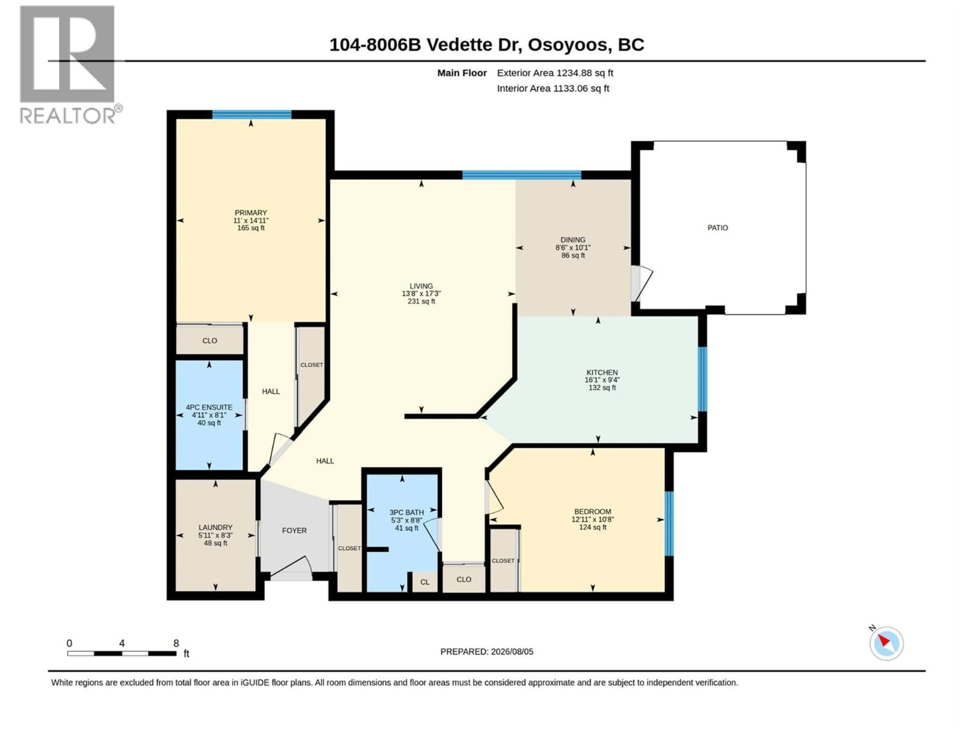 Floor plan for 104B - 8006 VEDETTE DRIVE, Osoyoos British Columbia V0H1V0